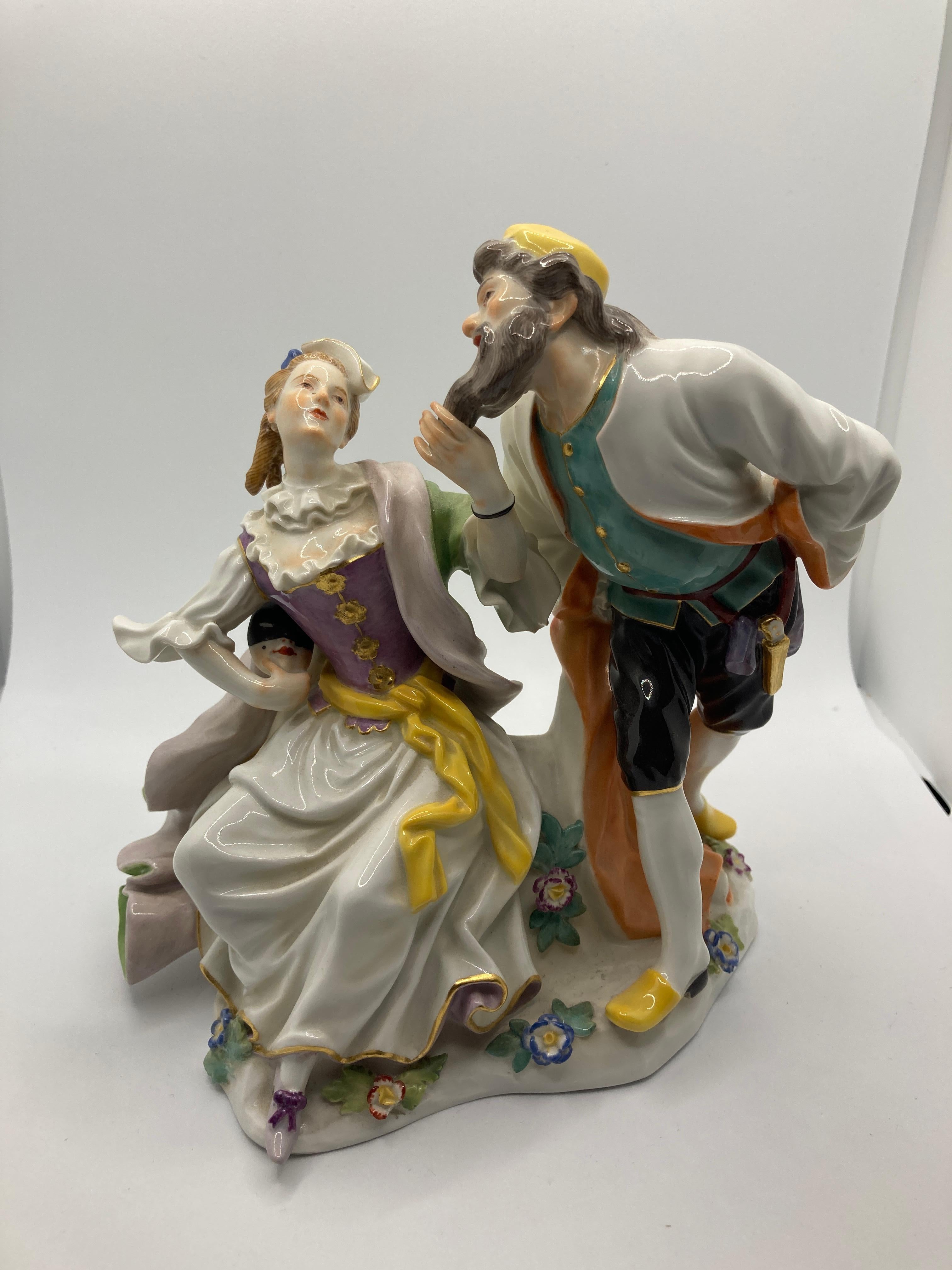 Meissen 'Pantalone and Columbine' , Model 279 For Sale 1