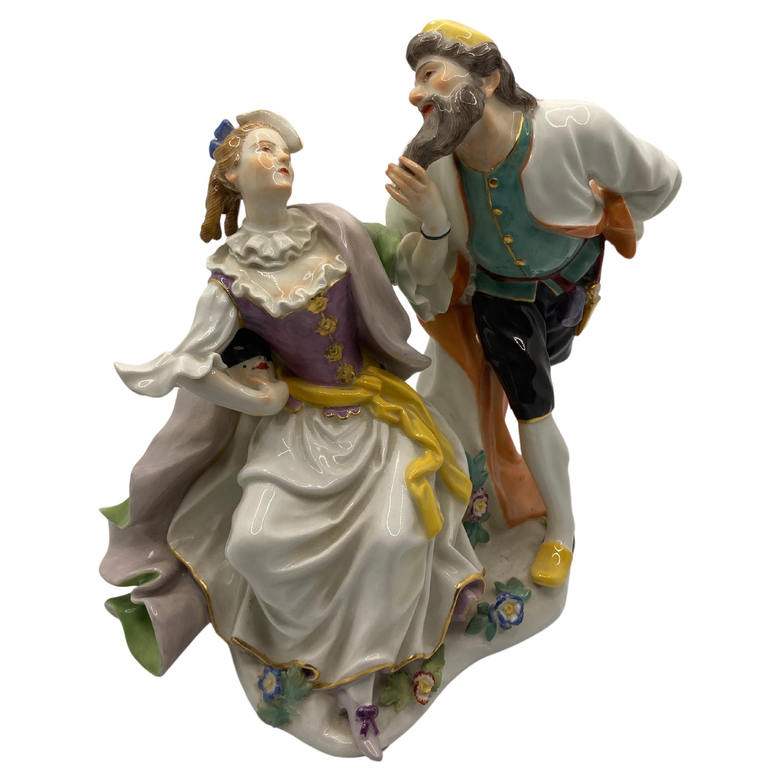 Meissen 'Pantalone and Columbine' , Model 279 For Sale