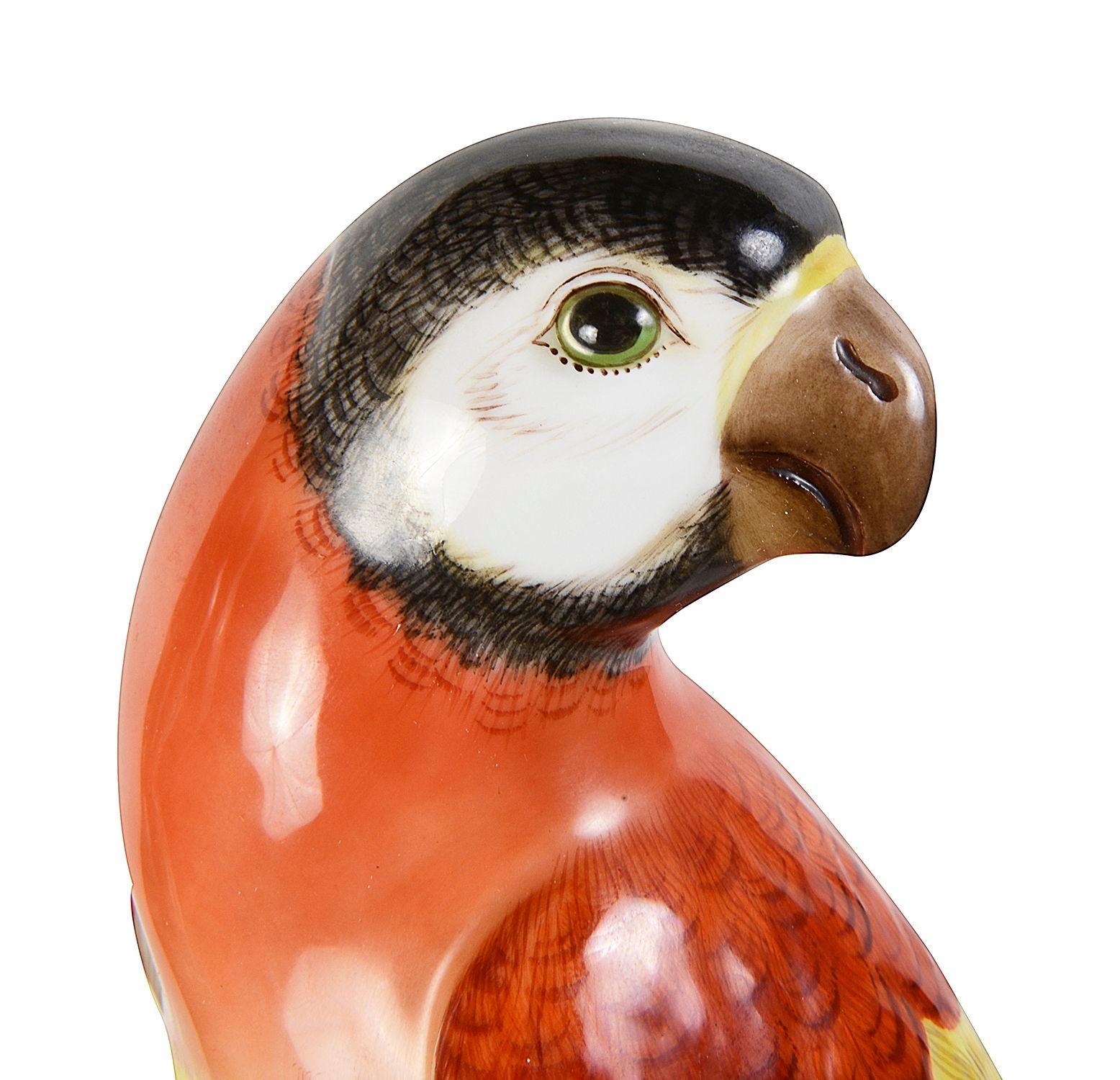 Meissen Parrot, late 19th century. In Good Condition For Sale In Brighton, Sussex