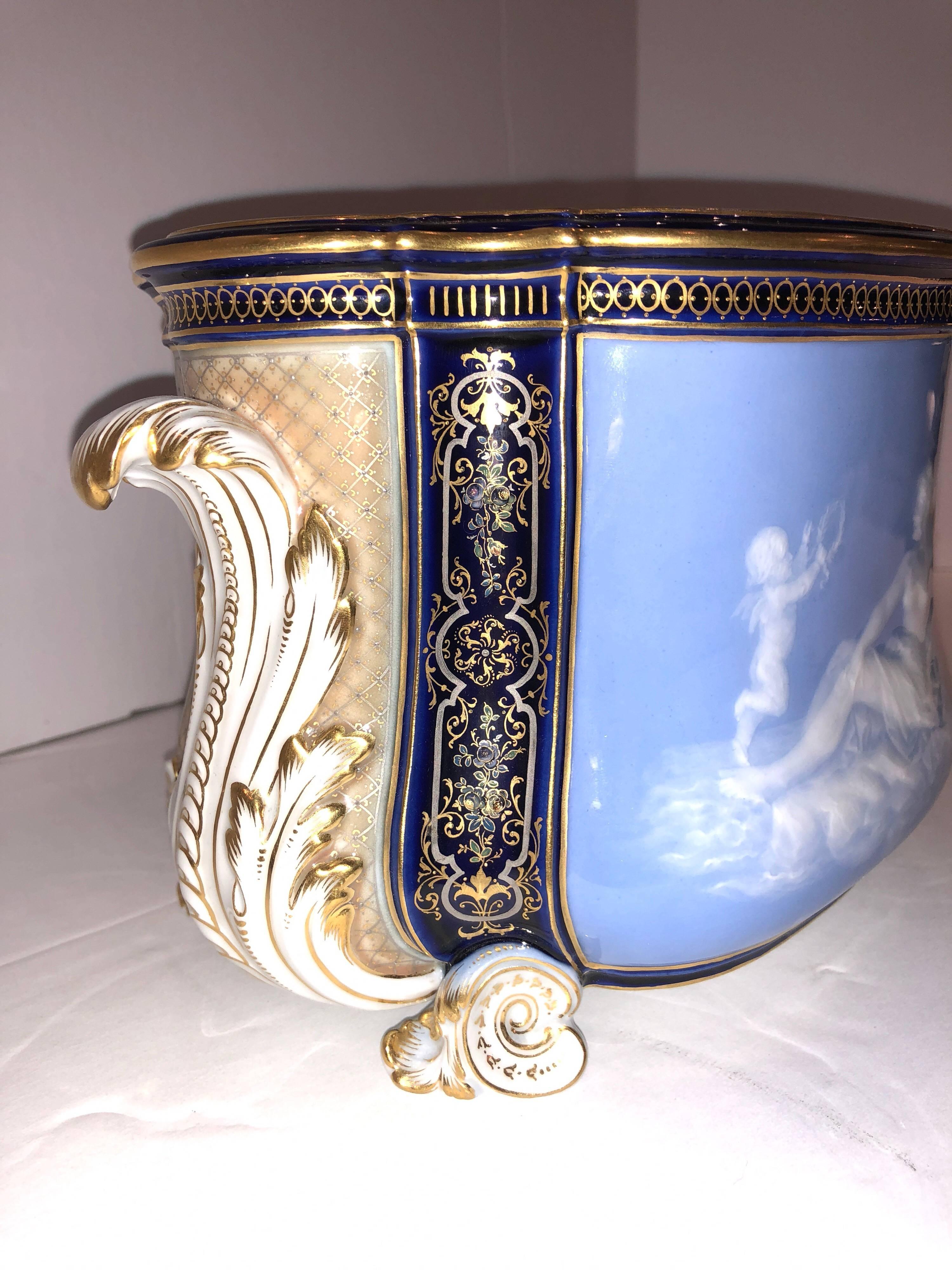 19th Century Meissen Pate Sur Pate Porcelain Centerpiece Depicting Cupid and Psyche