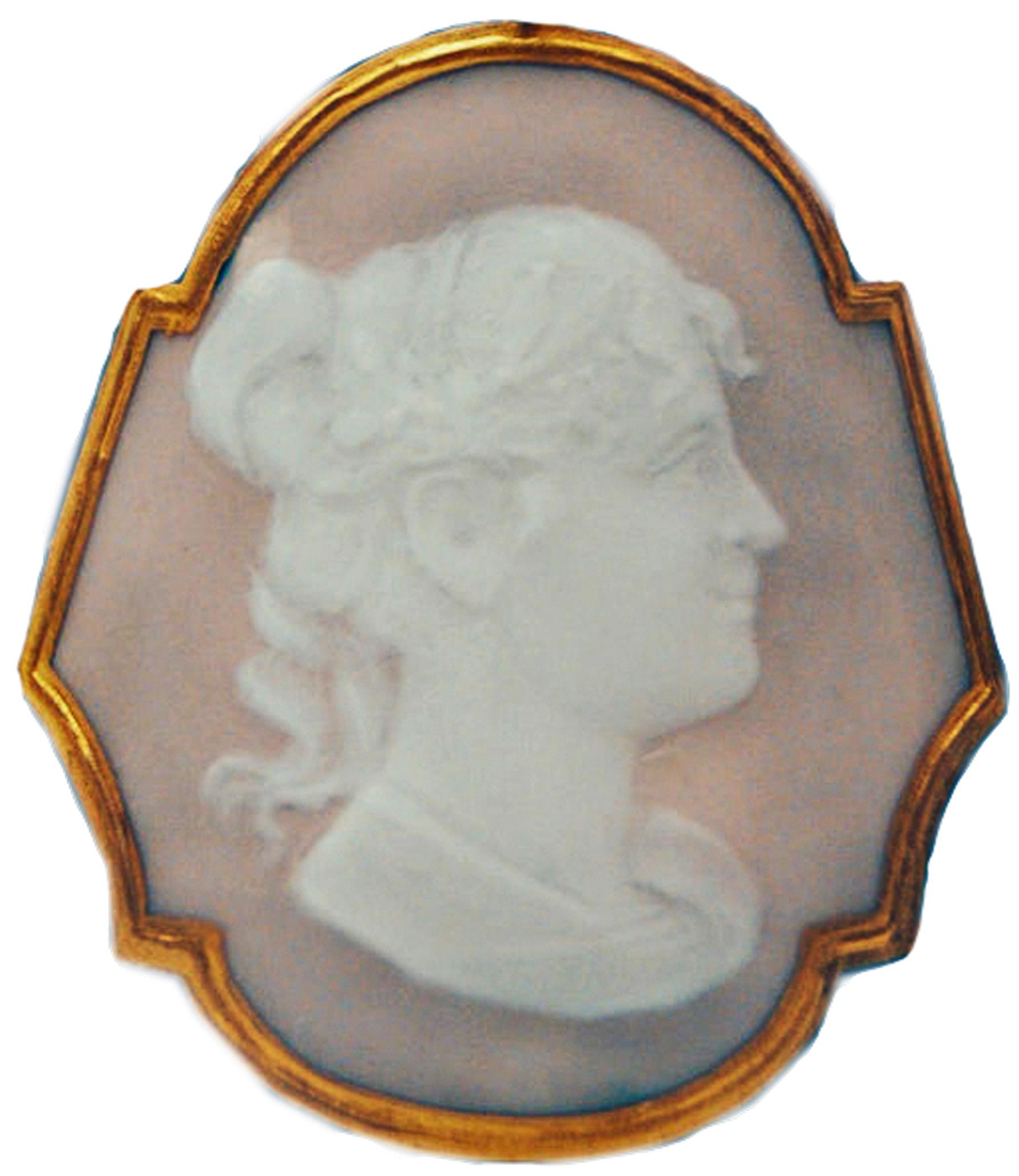 German Meissen Pâte-Sur-Pâte Vase Two Panels of Female Face in Profile View Made