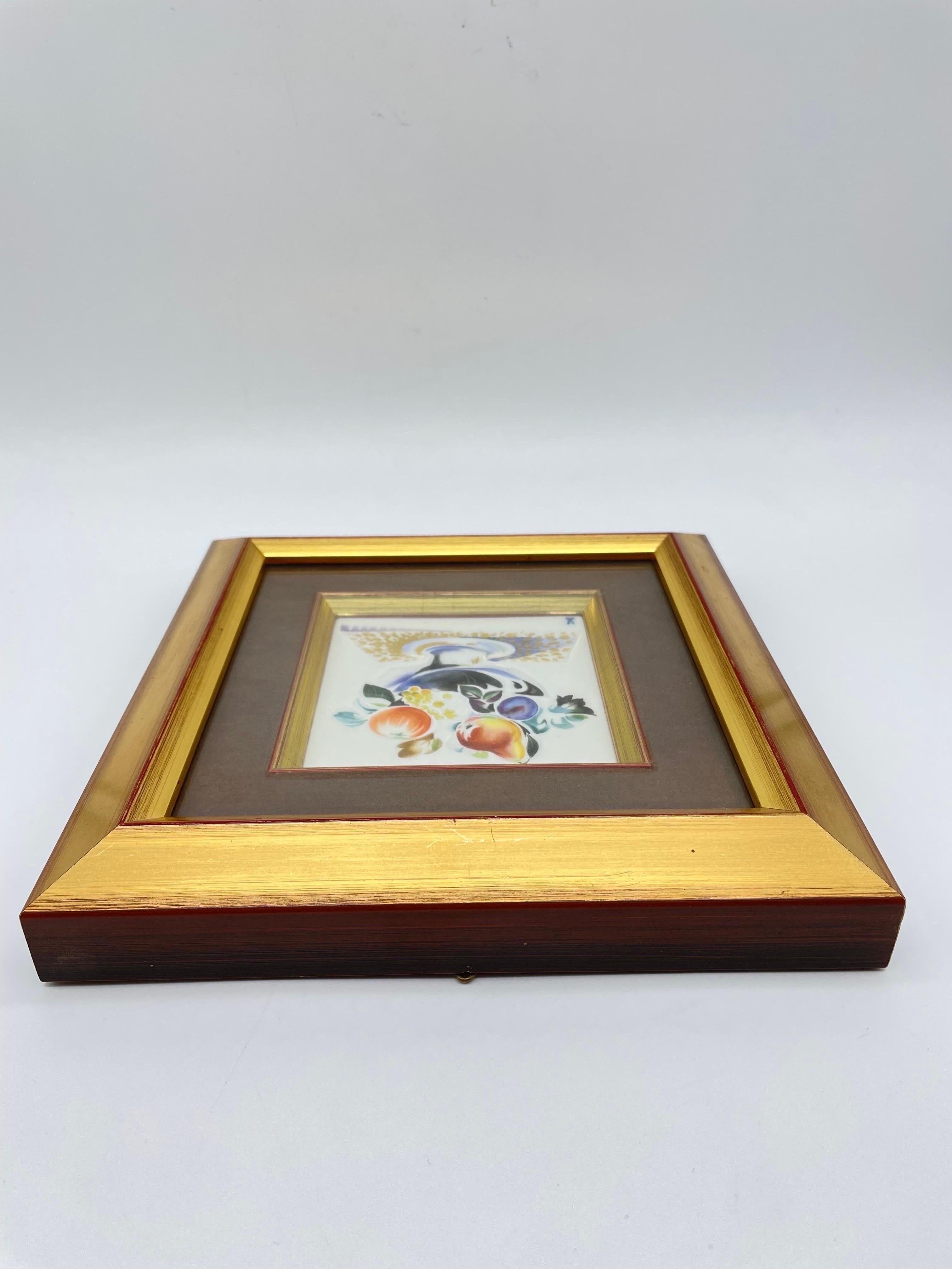 20th Century Meissen Picture Plate/Relief Plate Fruit Painting, Professor Heinz Werner #2 For Sale