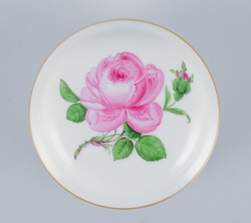 Milieu du XXe siècle Sucrier et crémier en porcelaine « Pink Rose » de Meissen, années 1930/40 en vente