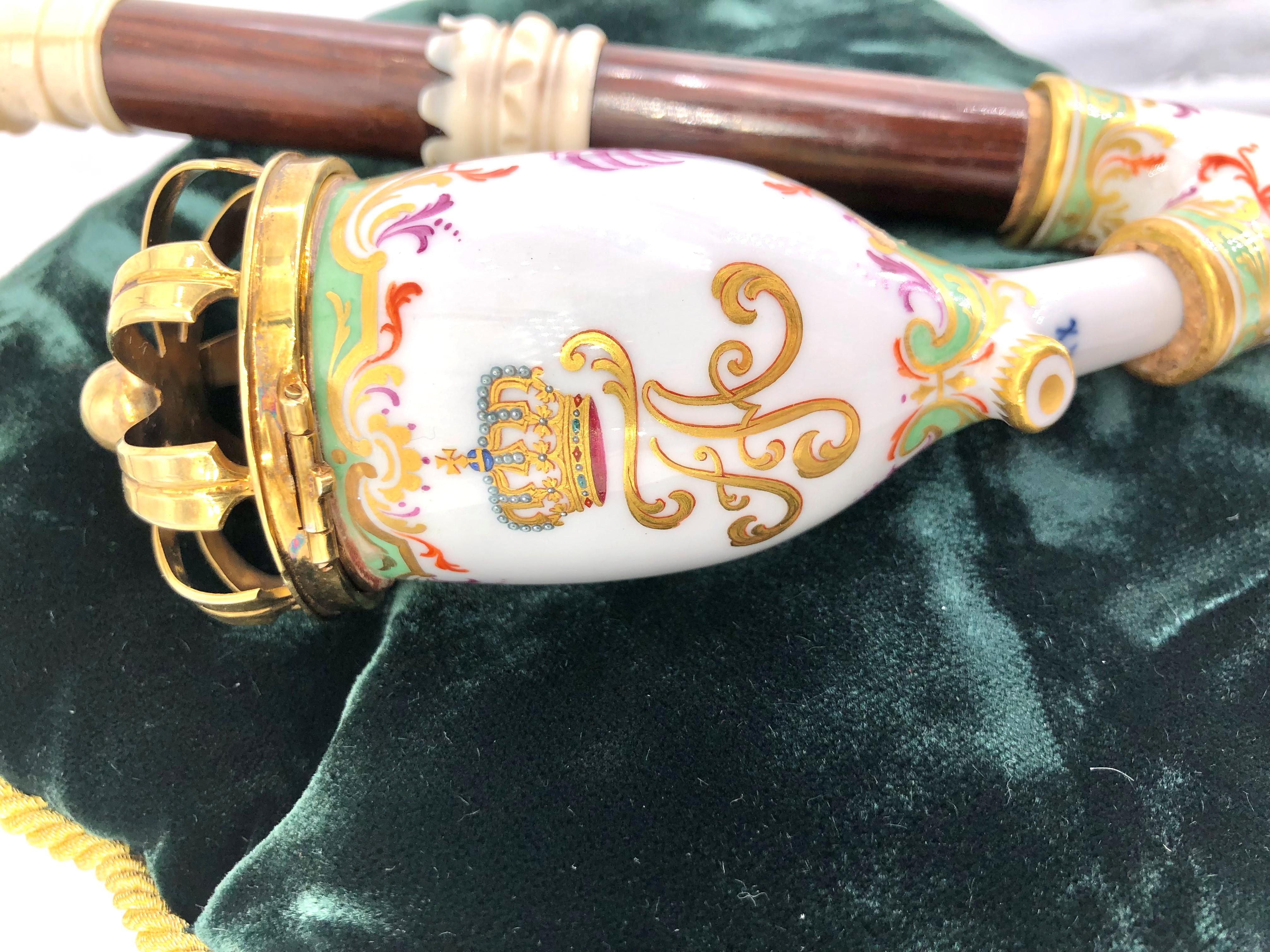 Meissener Pfeifenschmuck von König Friedrich Augustus III. von Sachsen (Handgefertigt) im Angebot