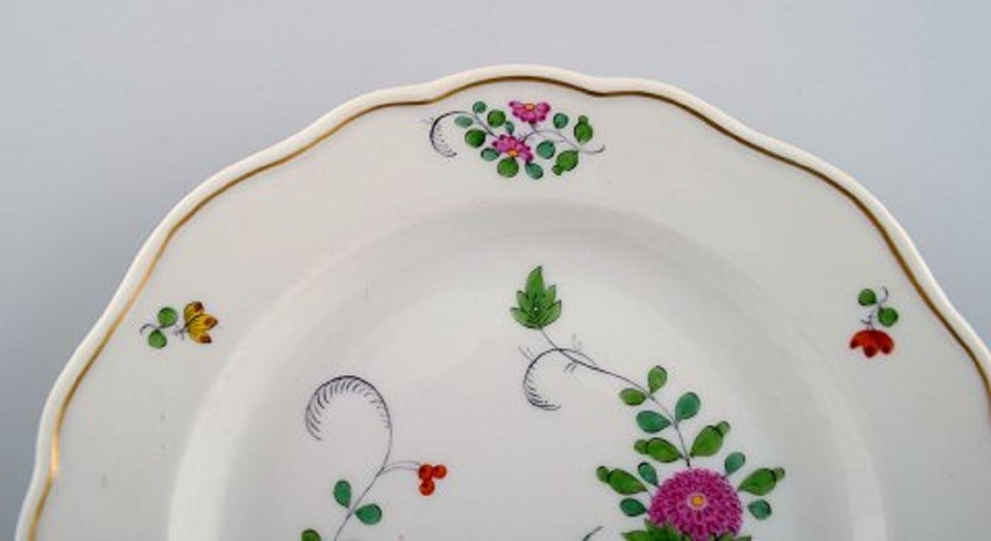German Meissen Plate in Hand Painted Porcelain with Floral Motifs, Early 20th Century For Sale