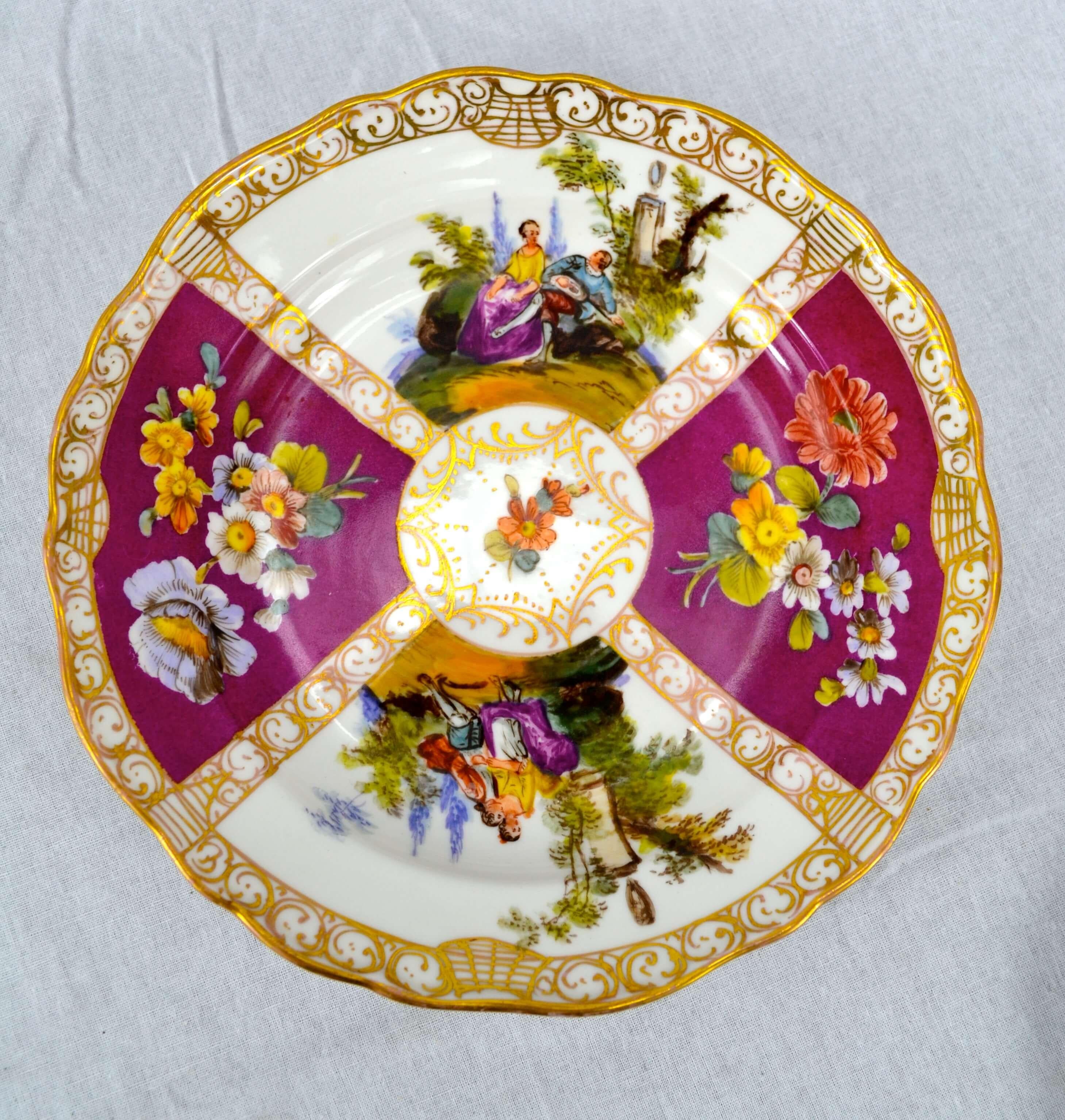 19th Century Meissen Plates, Set of Six For Sale