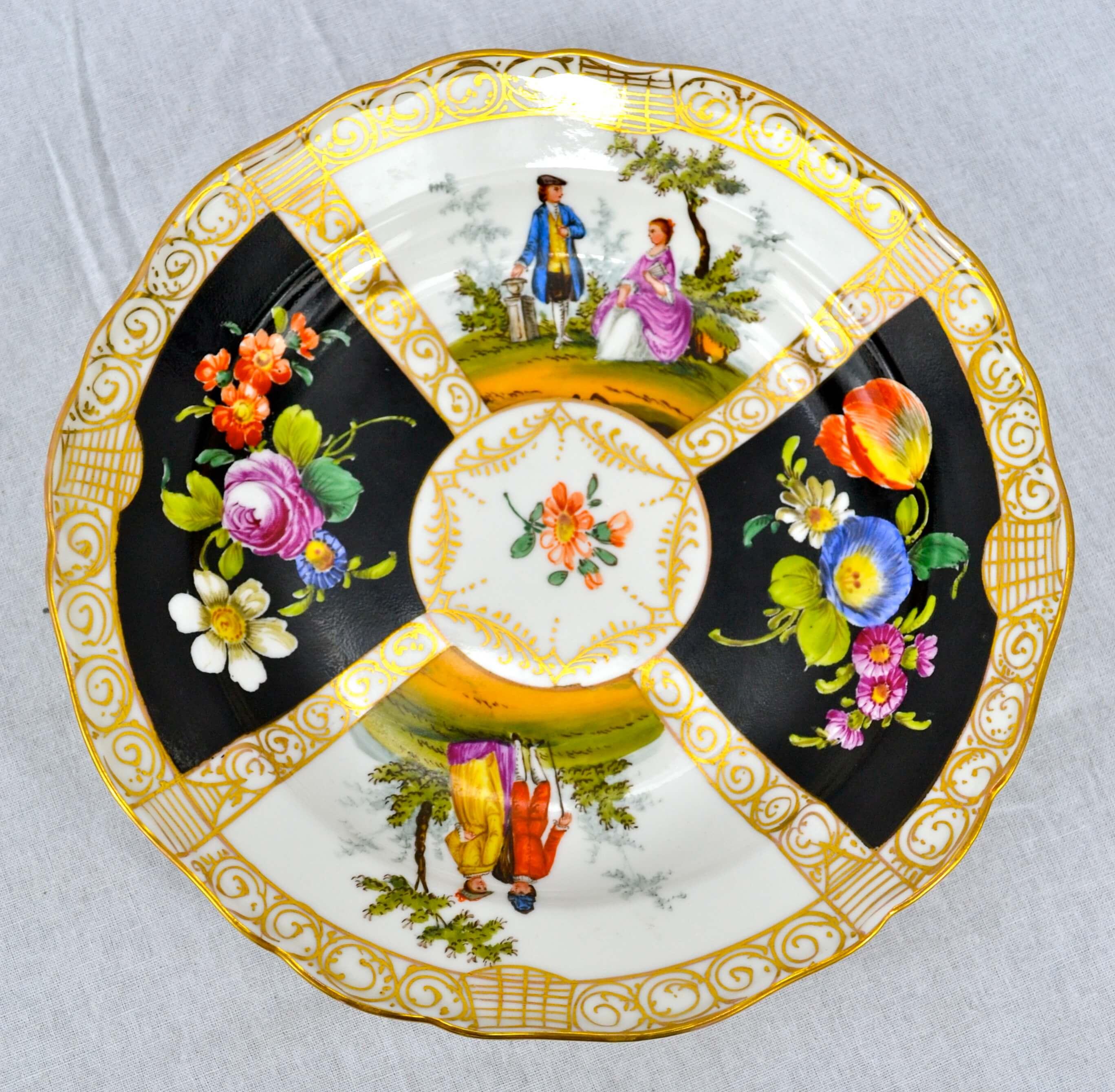 Porcelain Meissen Plates, Set of Six For Sale