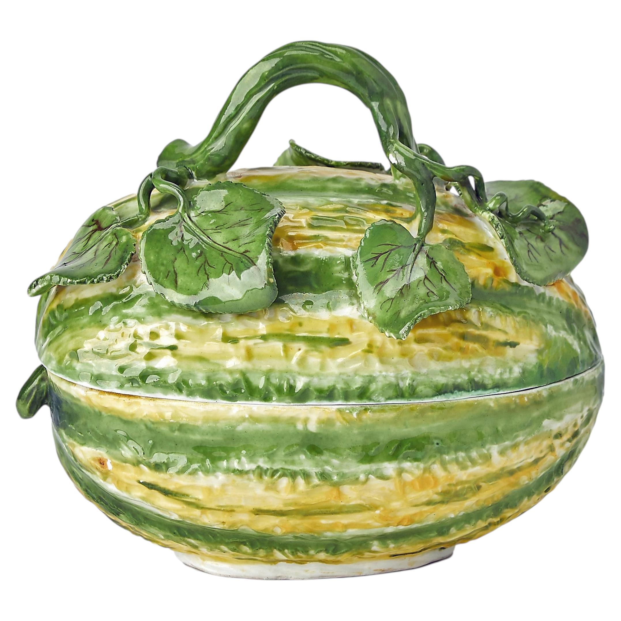 Meissen Porcelain 18th Century Tromp L'oeil Tureen in the form of a Melon