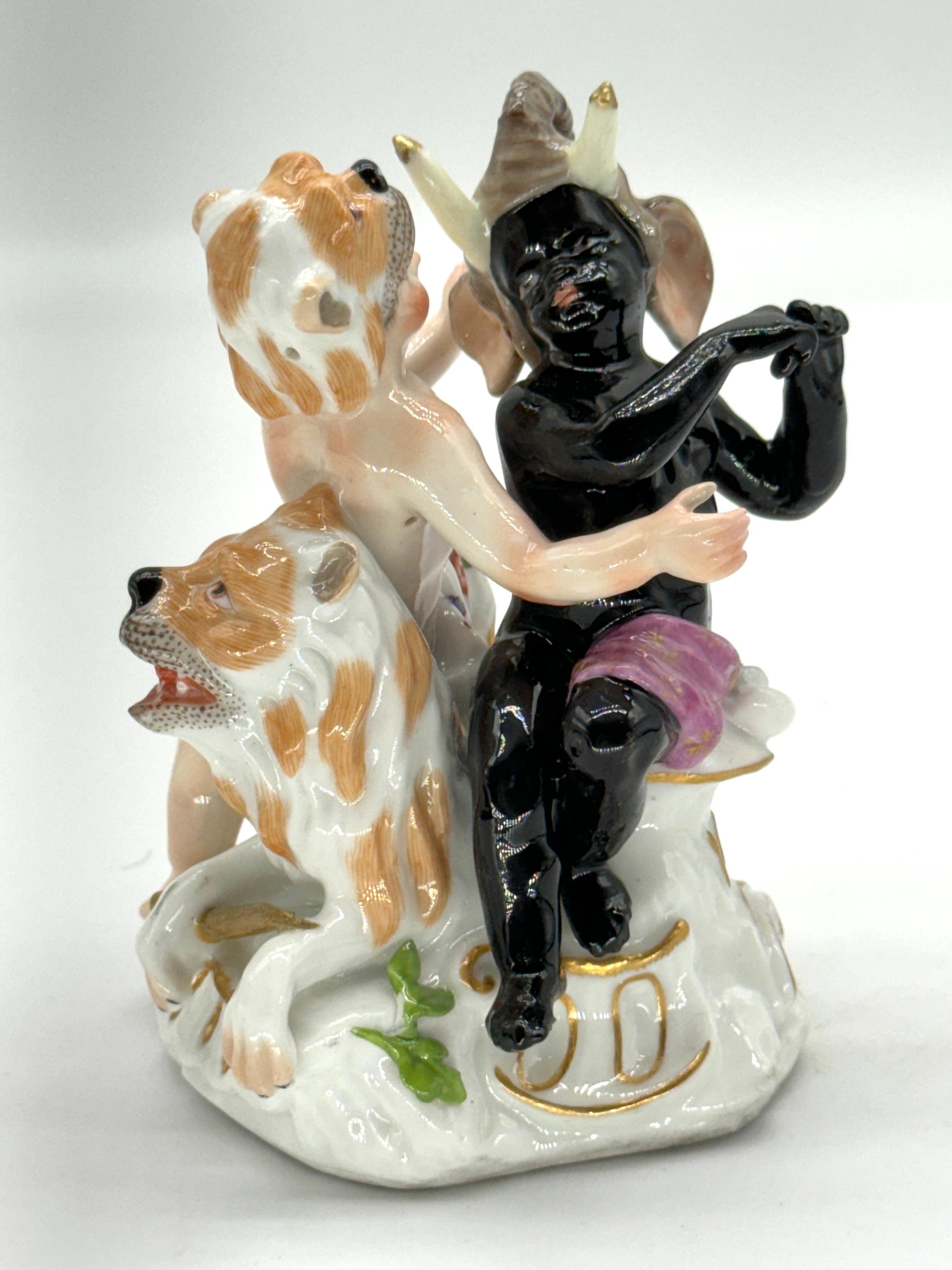 Meissen Porcelain Allegory of the Continent of Africa, Circa  1750 In Good Condition For Sale In West Palm Beach, FL