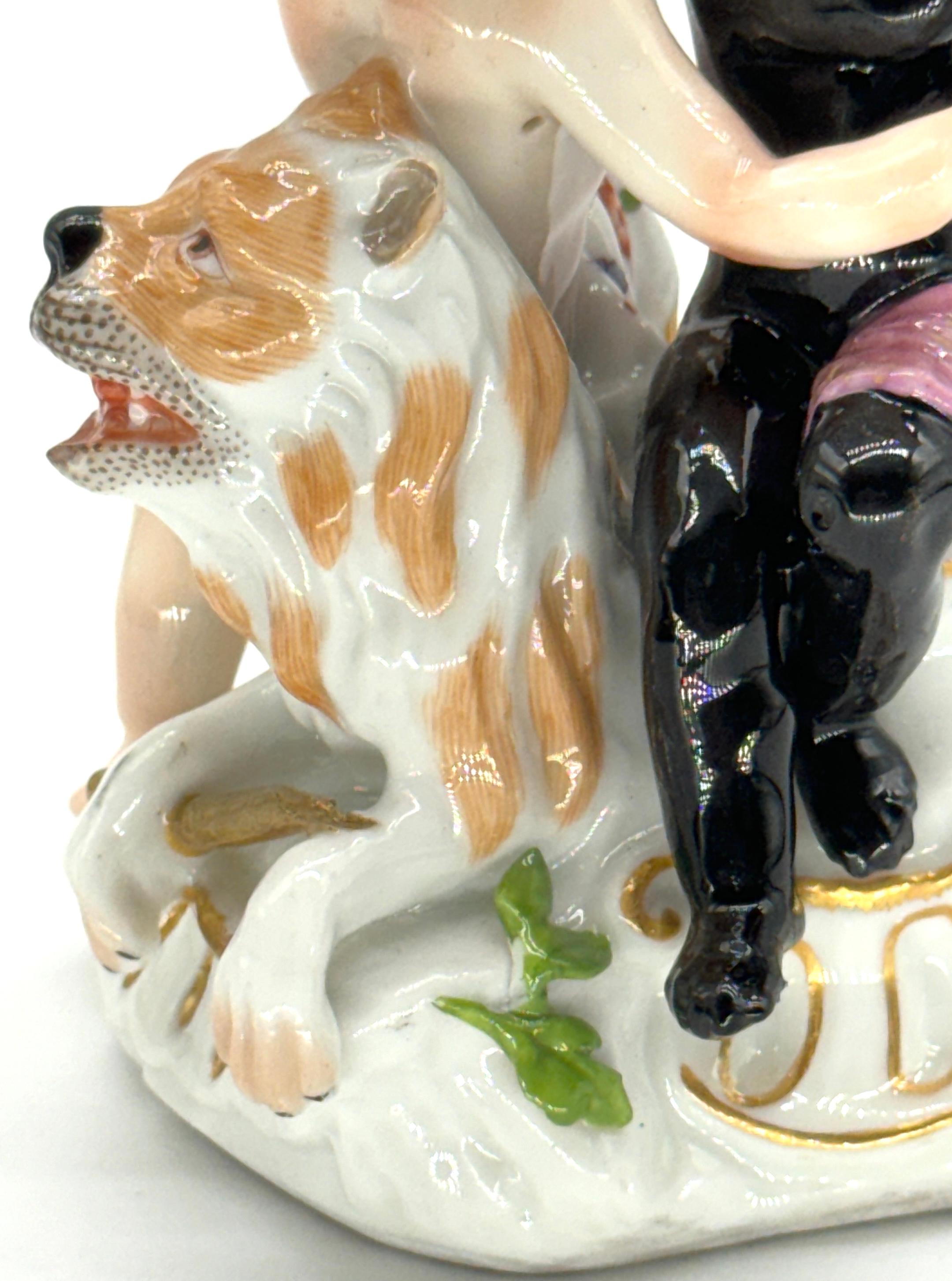 18th Century and Earlier Meissen Porcelain Allegory of the Continent of Africa, Circa  1750 For Sale