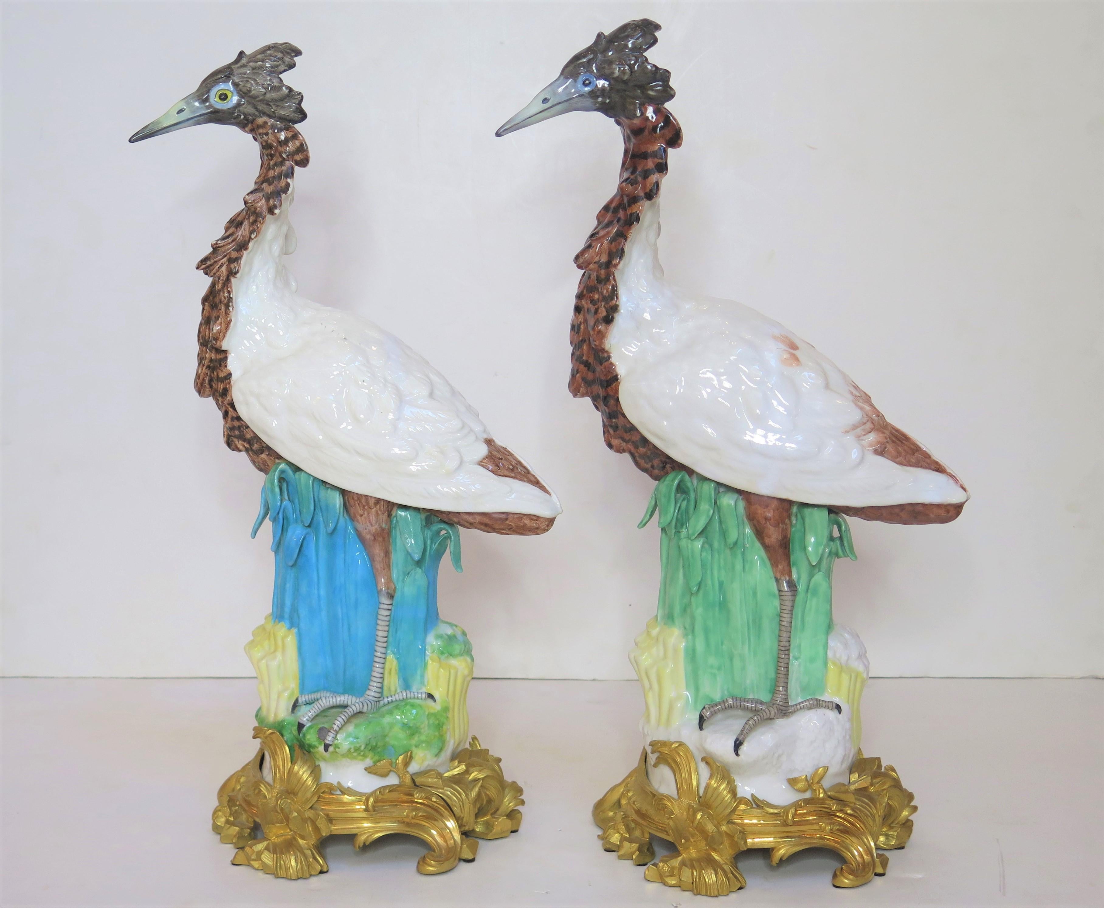 Meissen Porcelain Birds on Gilt Bronze Mounts / Johann Joachim Kändler For Sale 1
