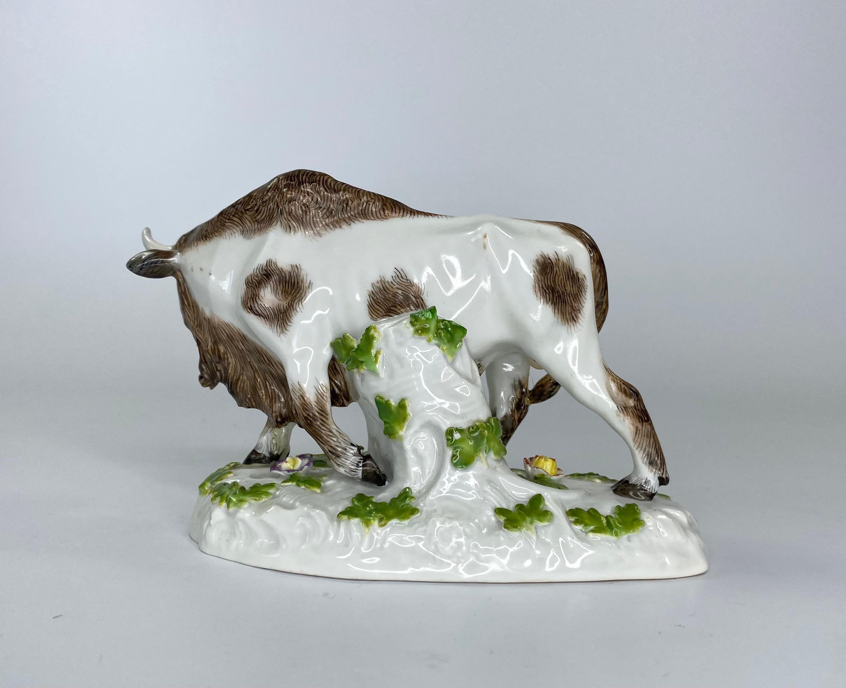 Georgian Meissen Porcelain Bison, c. 1890