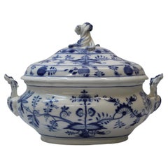 Antique Meissen Porcelain Blue & White Soup Tureen
