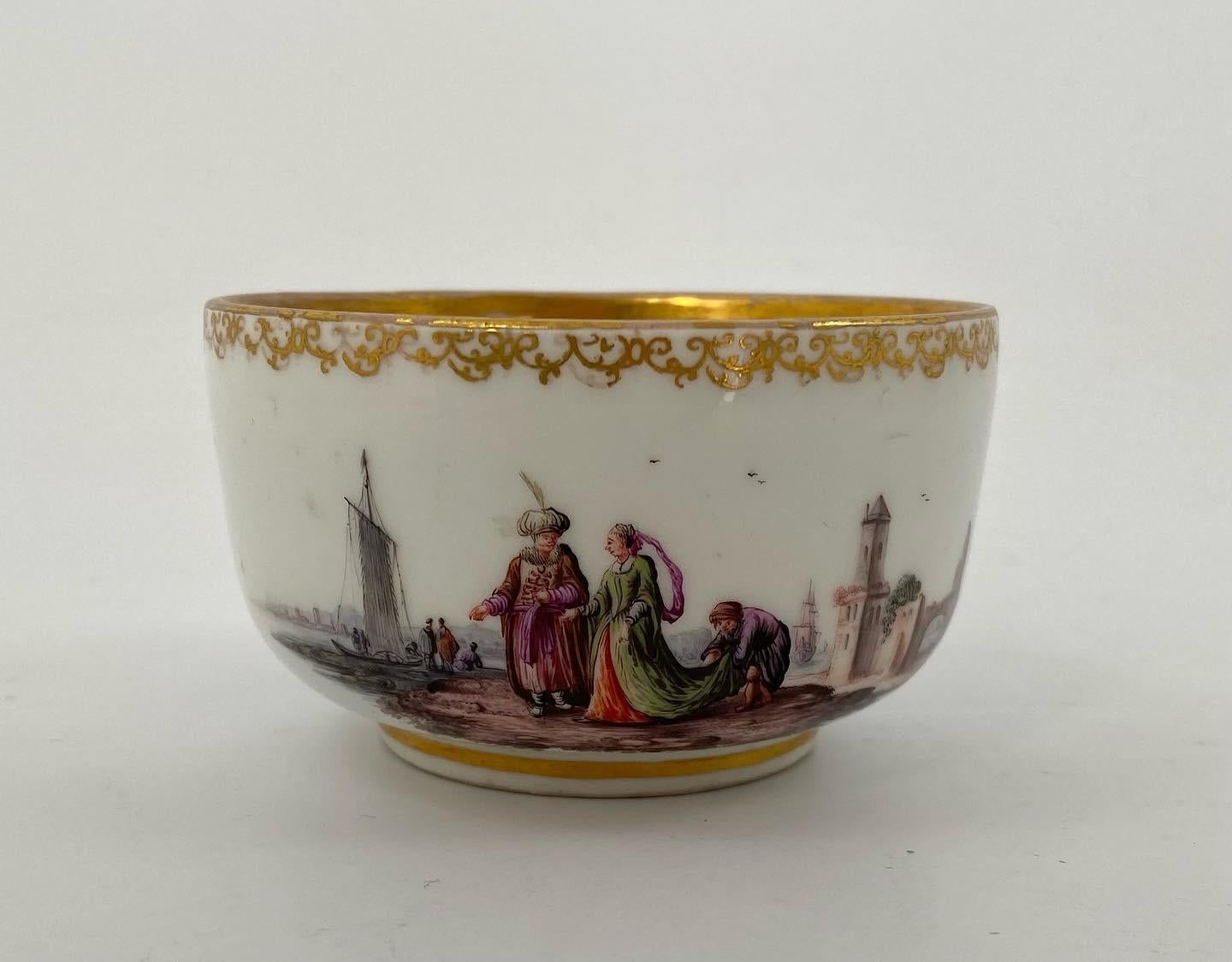 Meissen Porcelain Bowl, Harbour Scenes, c. 1735 3