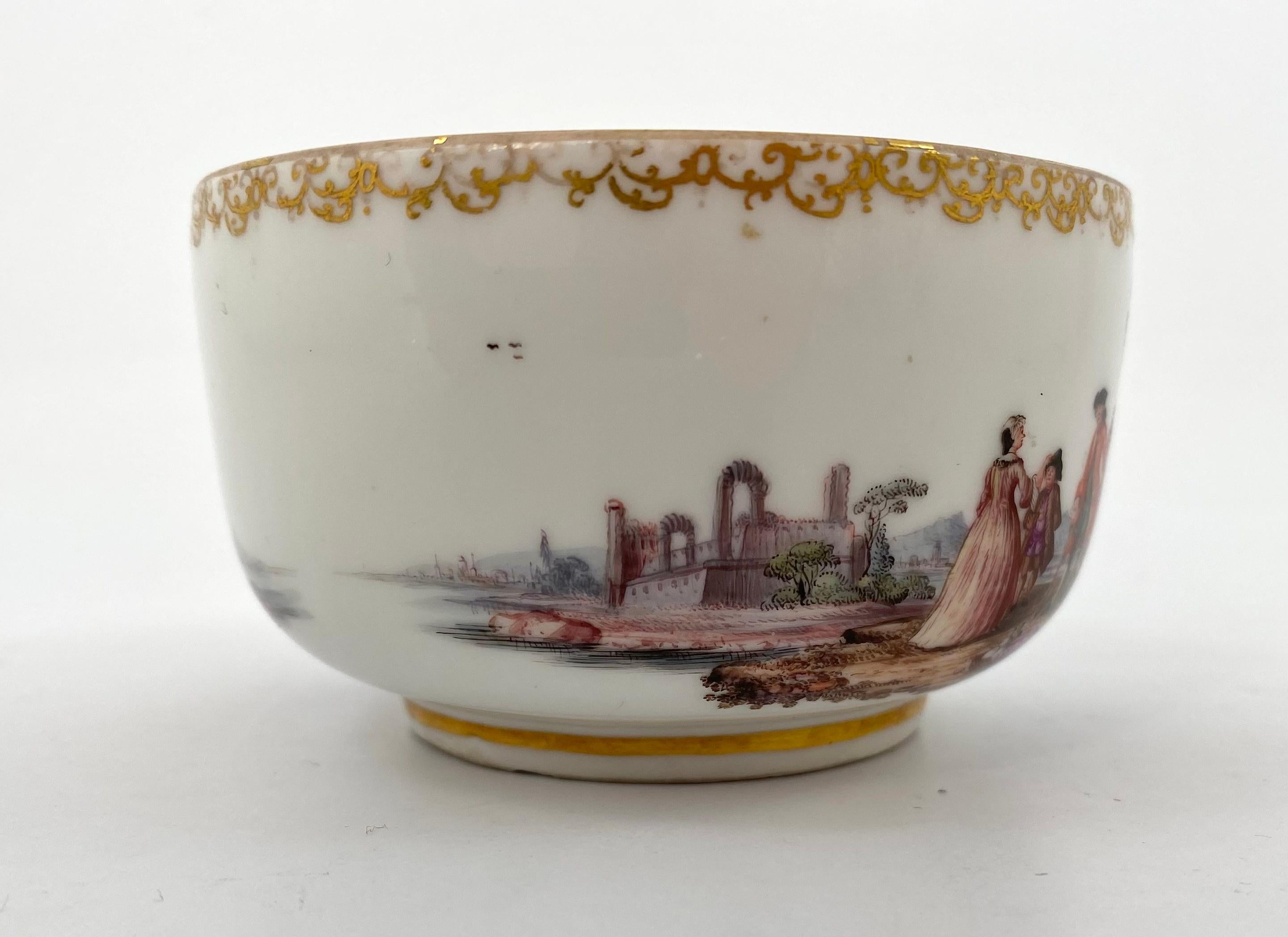 Meissen Porcelain Bowl, Harbour Scenes, c. 1735 5