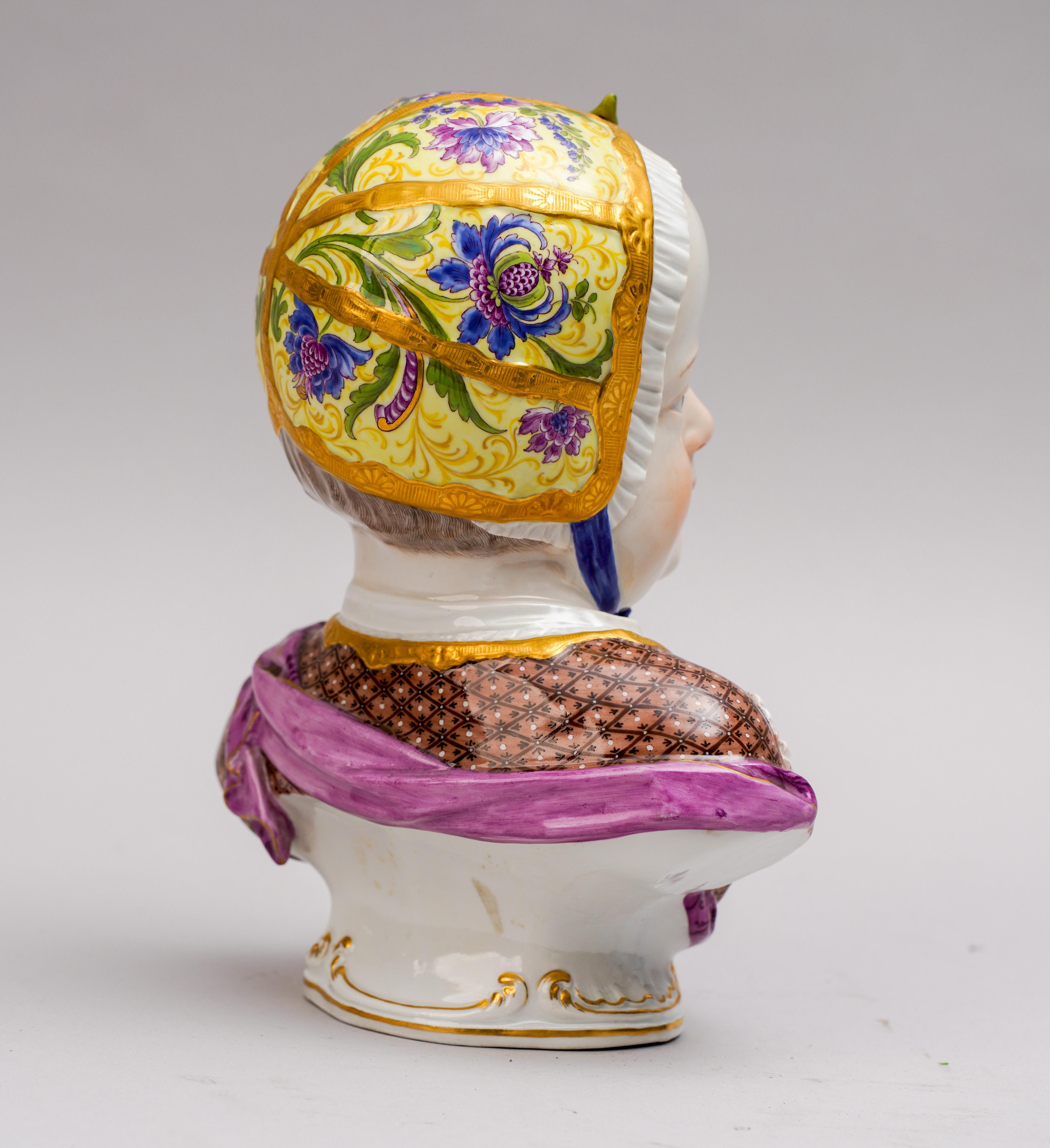 Meissen Porcelain Bust of a Child For Sale 3
