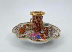Meissen Porcelain Chamberstick, Mandarin Pattern, C. 1830