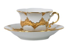 Meissen Porcelain Coffee Cup with Saucer