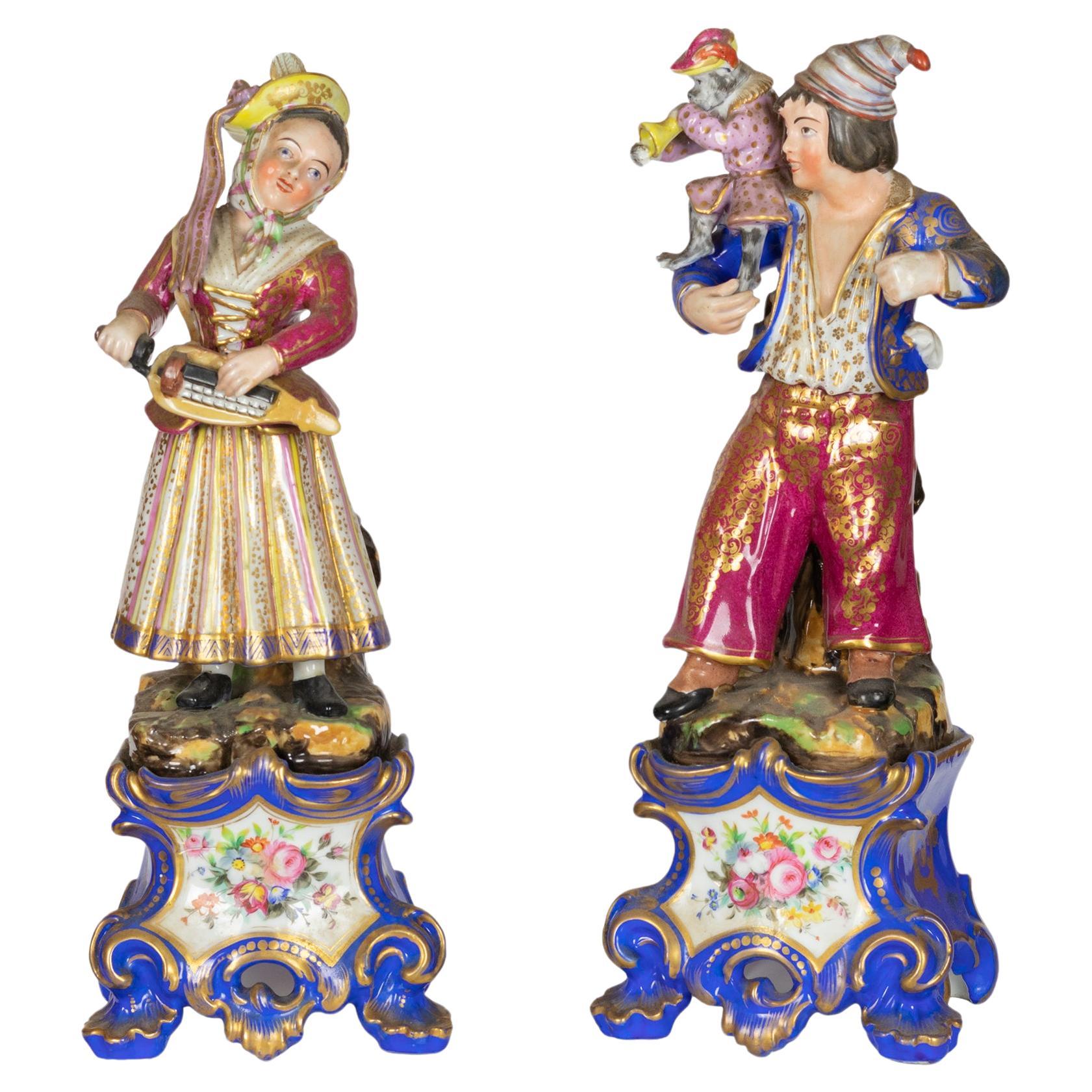 Meissen Porcelain Couple Porcelain Figures, 20th Century For Sale
