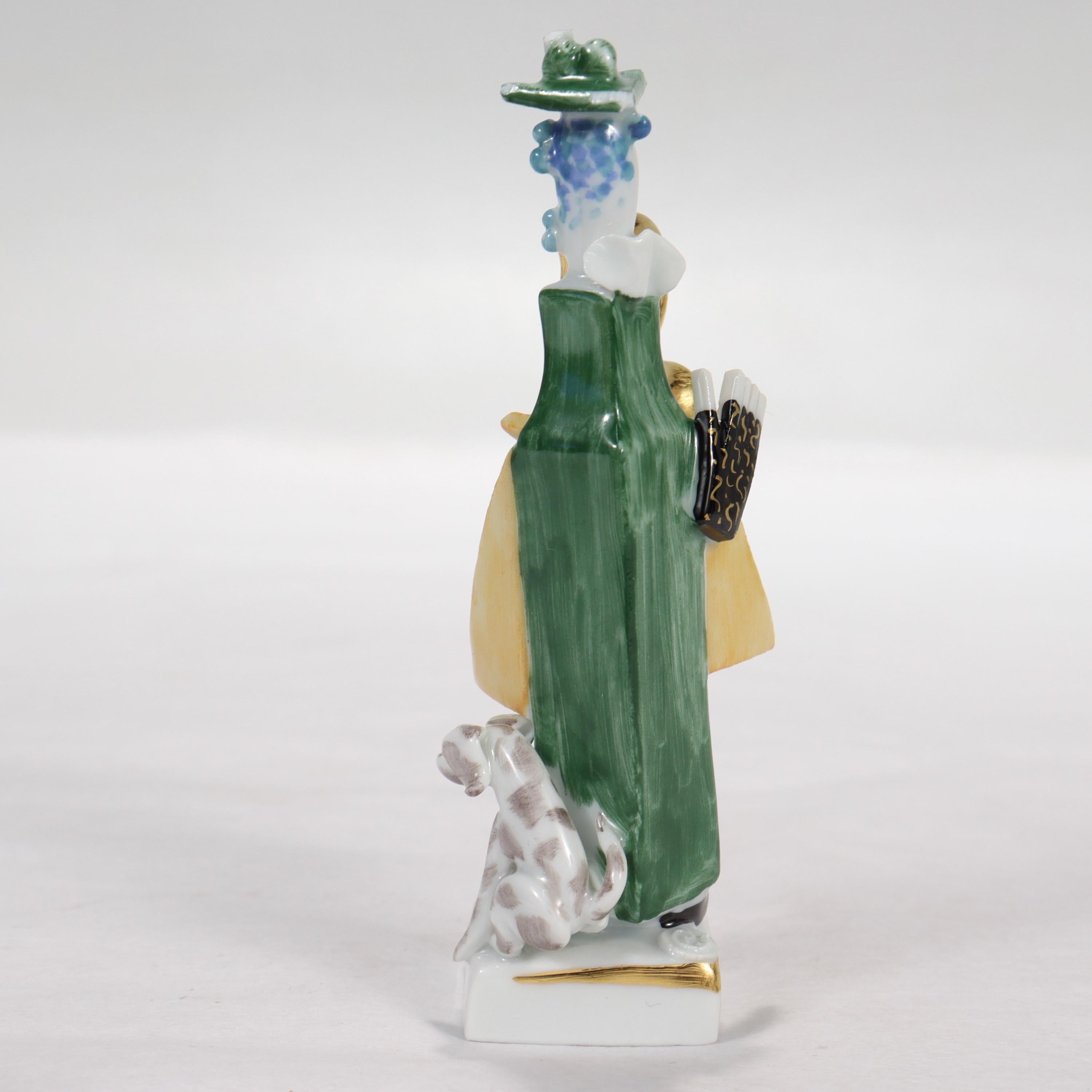 Meissen Porcelain Cubist French Horn Musician Figurine by Peter Strang Bon état - En vente à Philadelphia, PA