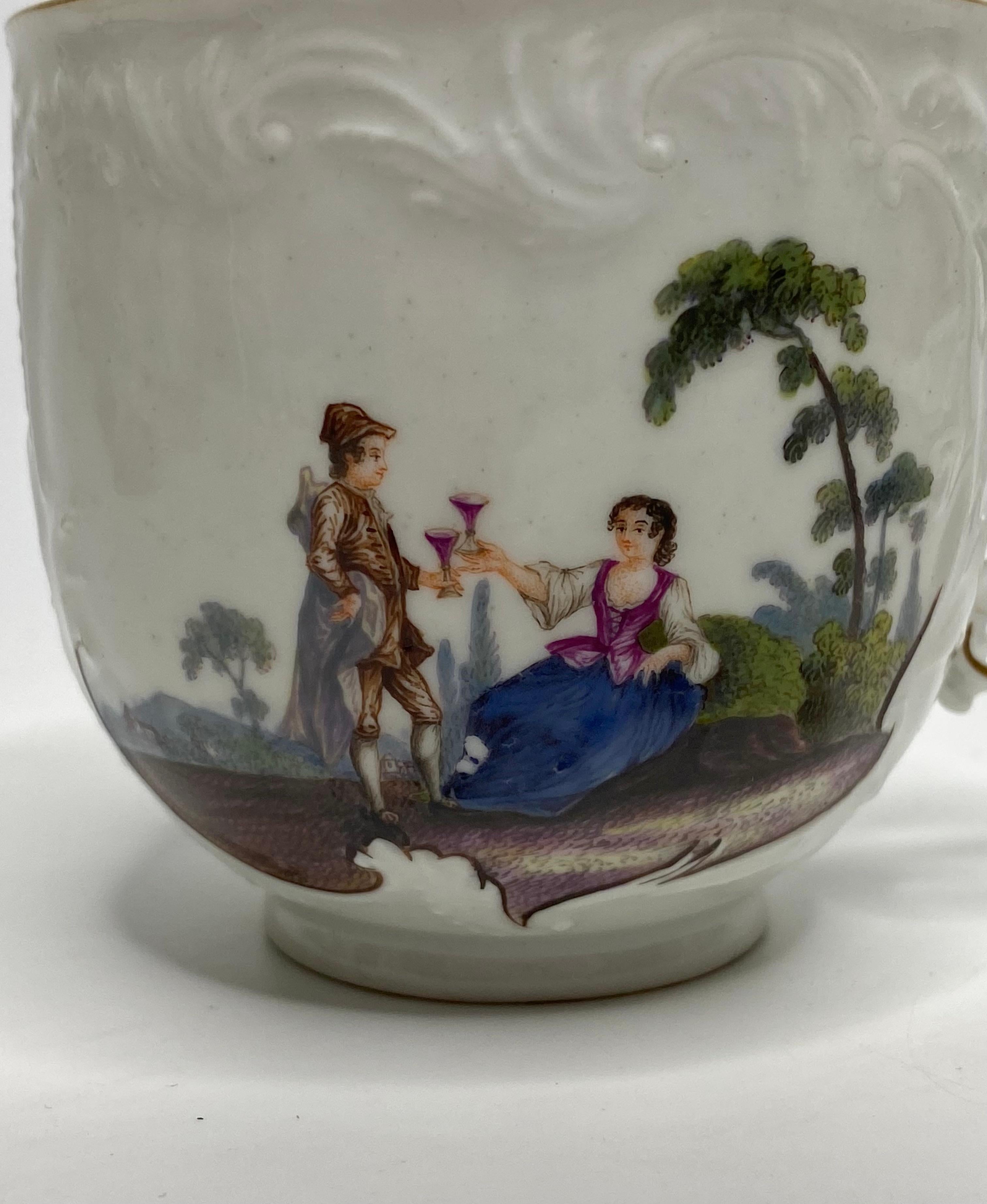 Meissen porcelain cup and saucer, c. 1740. 2