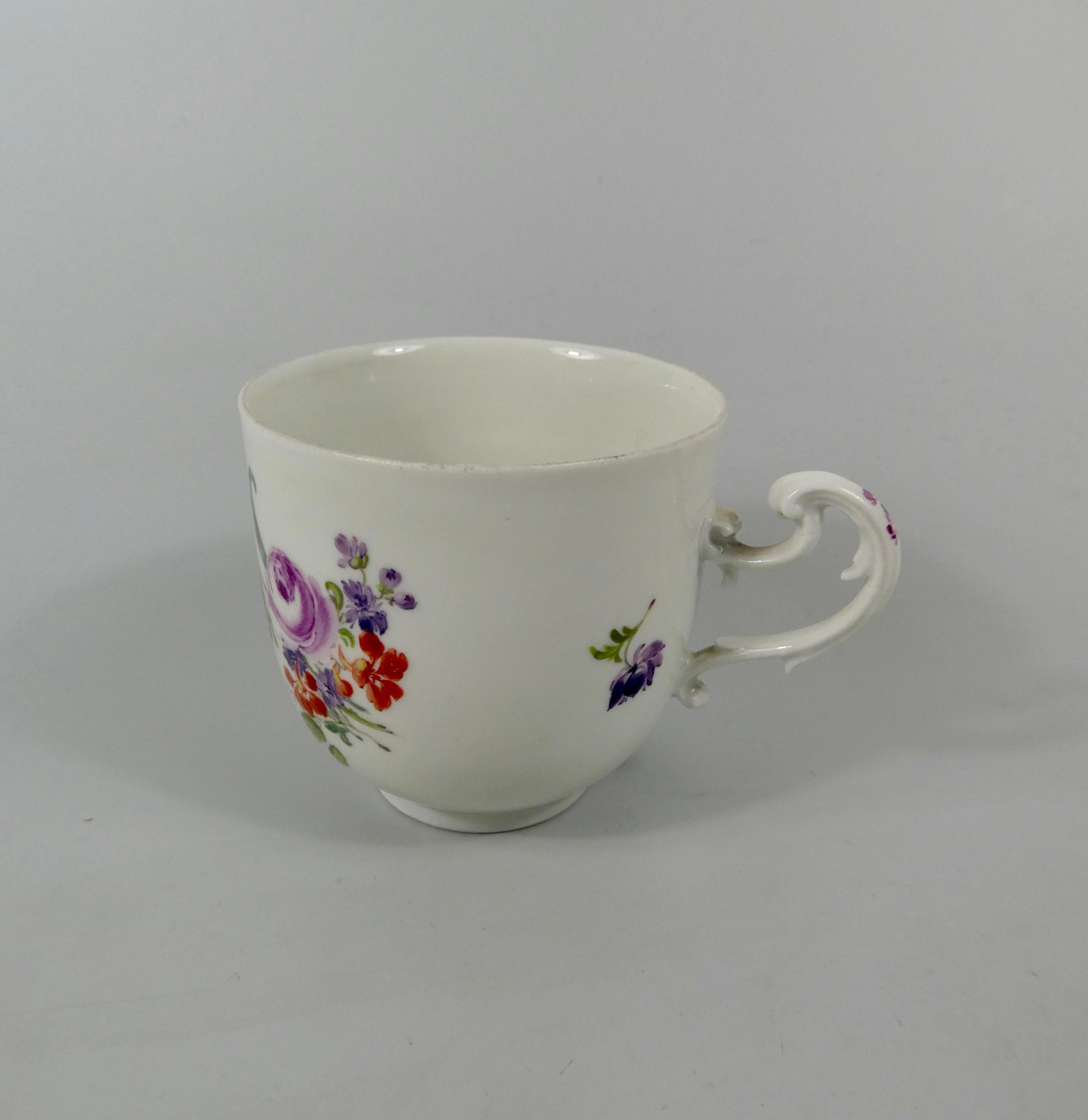 Meissen Porcelain Cup and Saucer, circa 1740 6