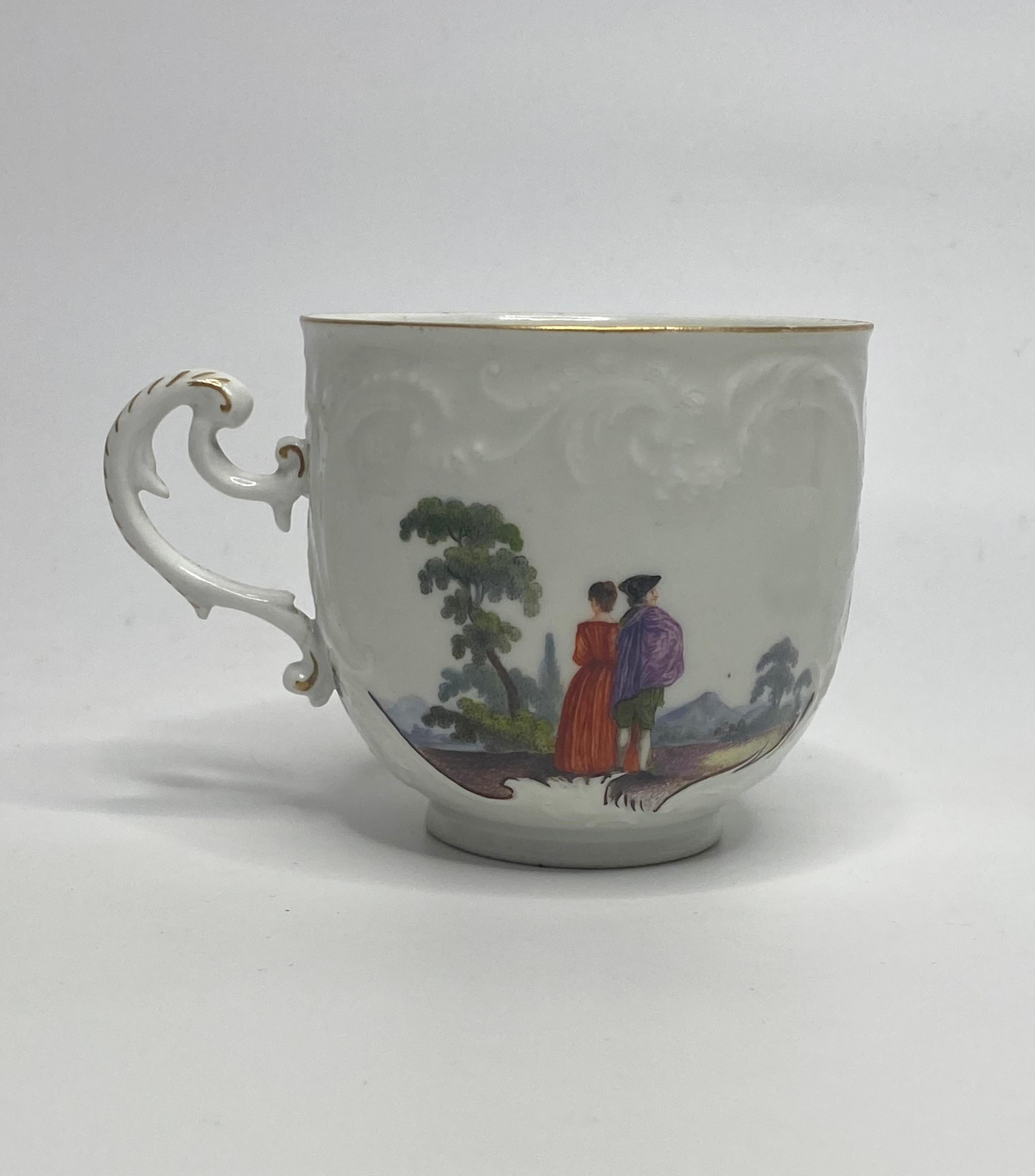 Meissen porcelain cup and saucer, c. 1740. 5