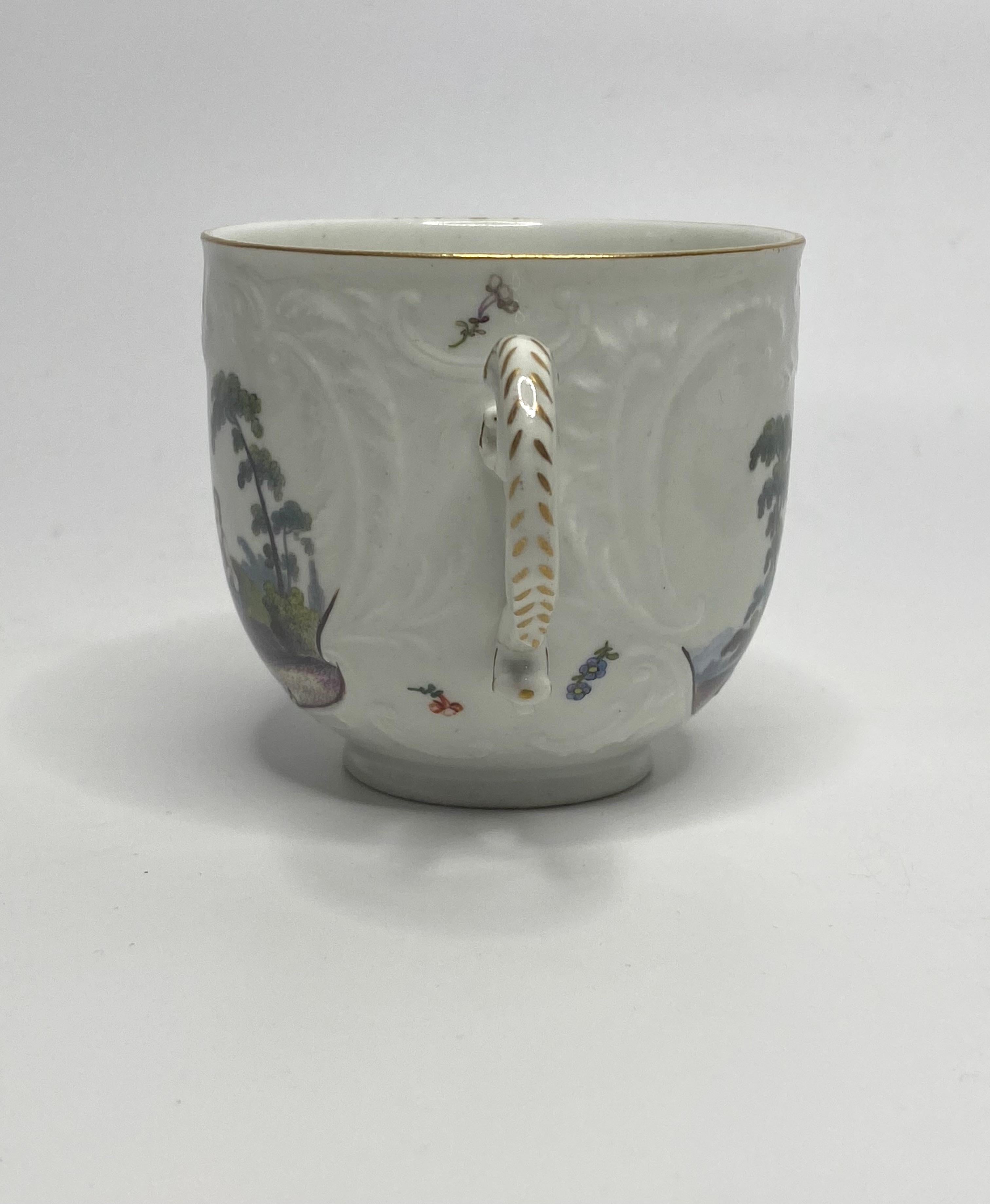 Meissen porcelain cup and saucer, c. 1740. 8