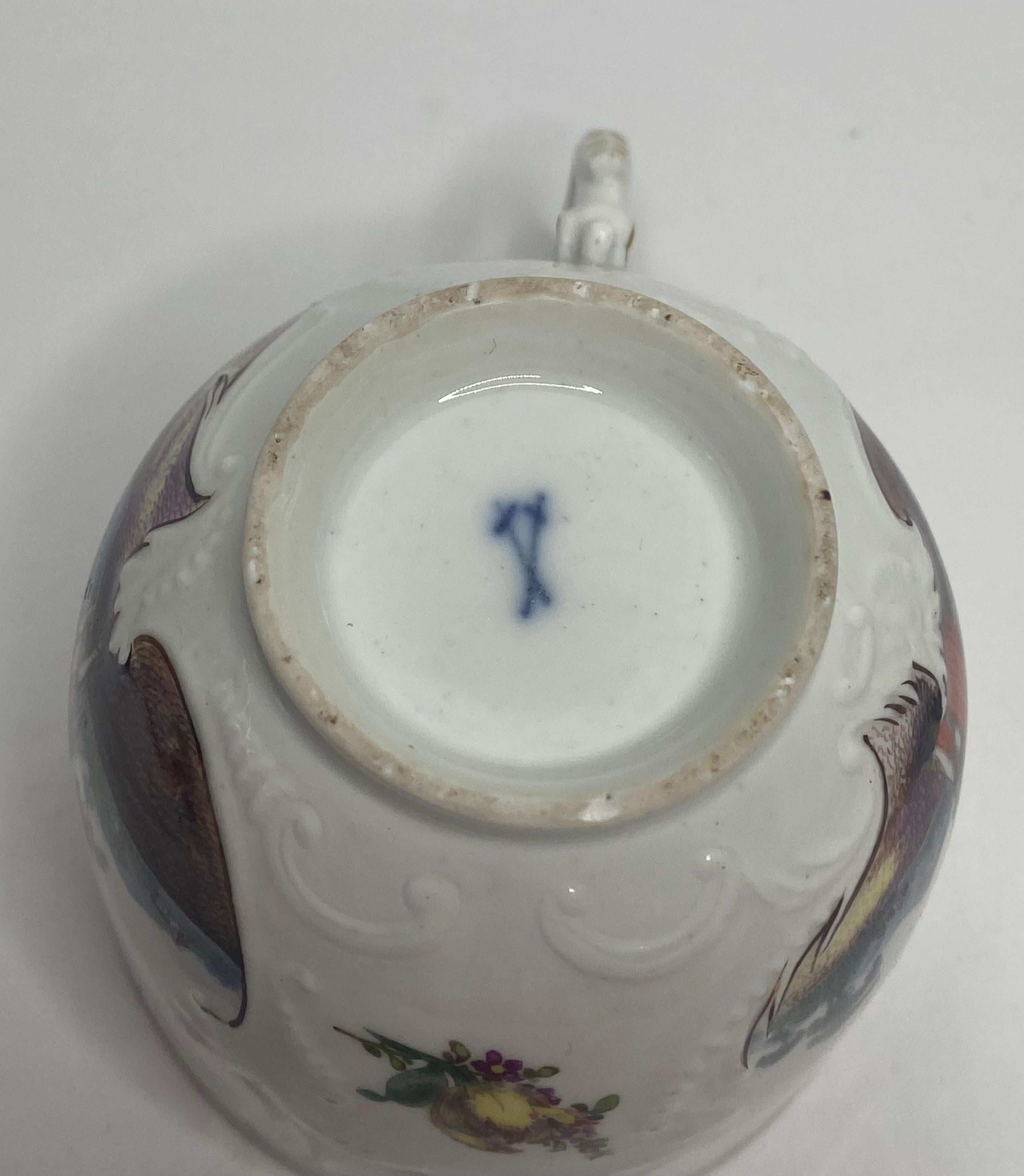 Meissen porcelain cup and saucer, c. 1740. 9