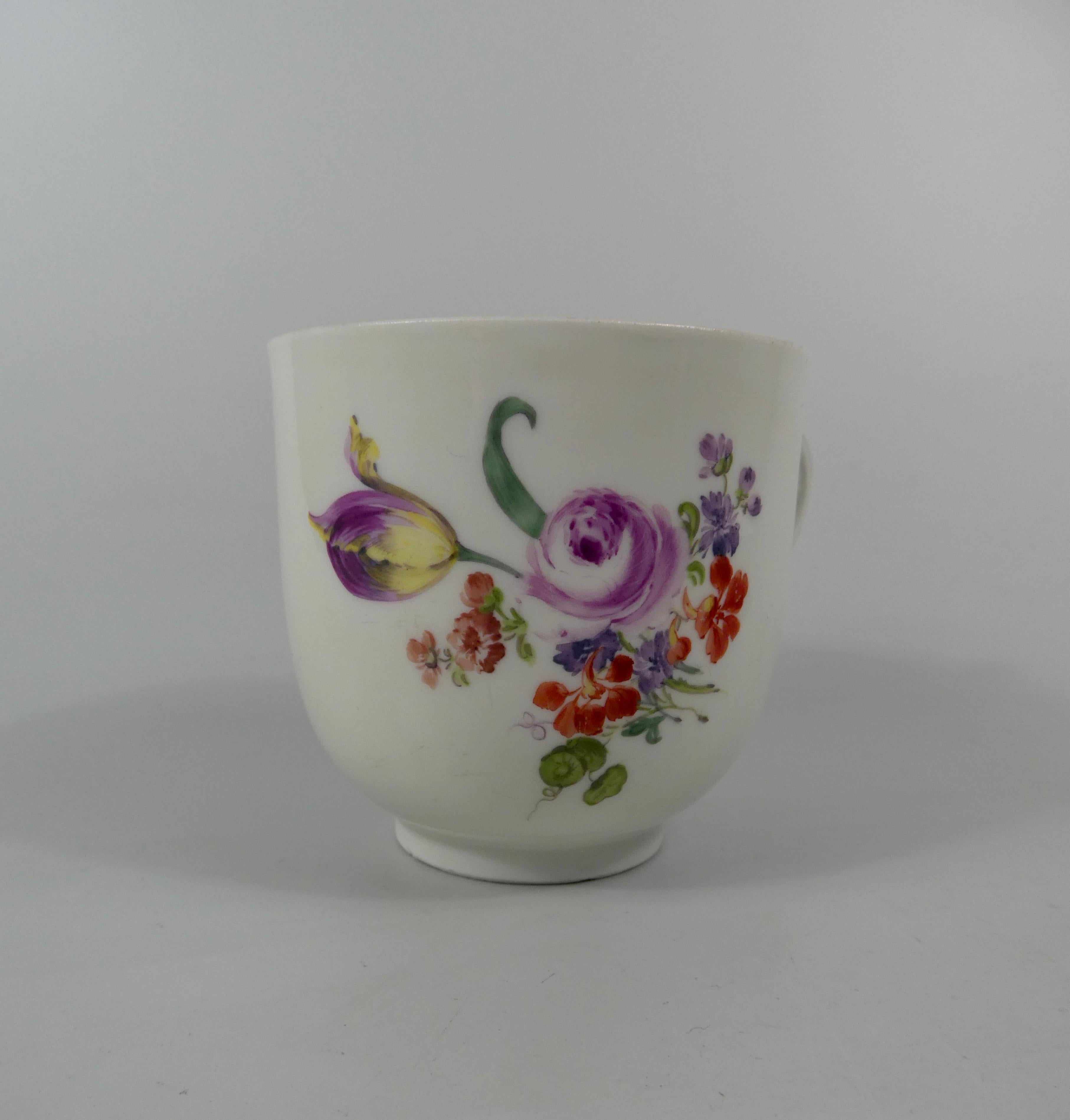 Meissen Porcelain Cup and Saucer, circa 1740 1