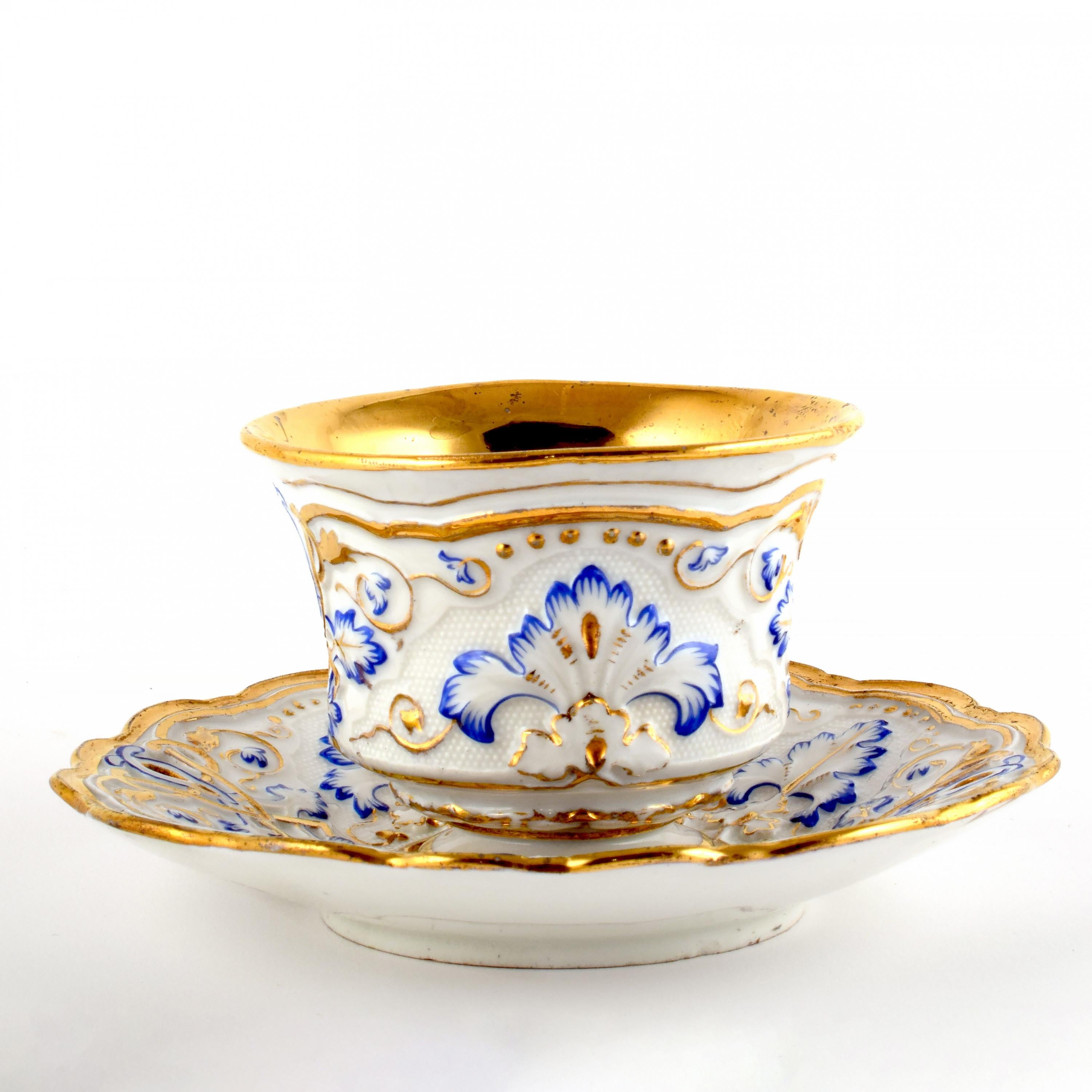 Victorian Meissen Porcelain Cup and Saucer