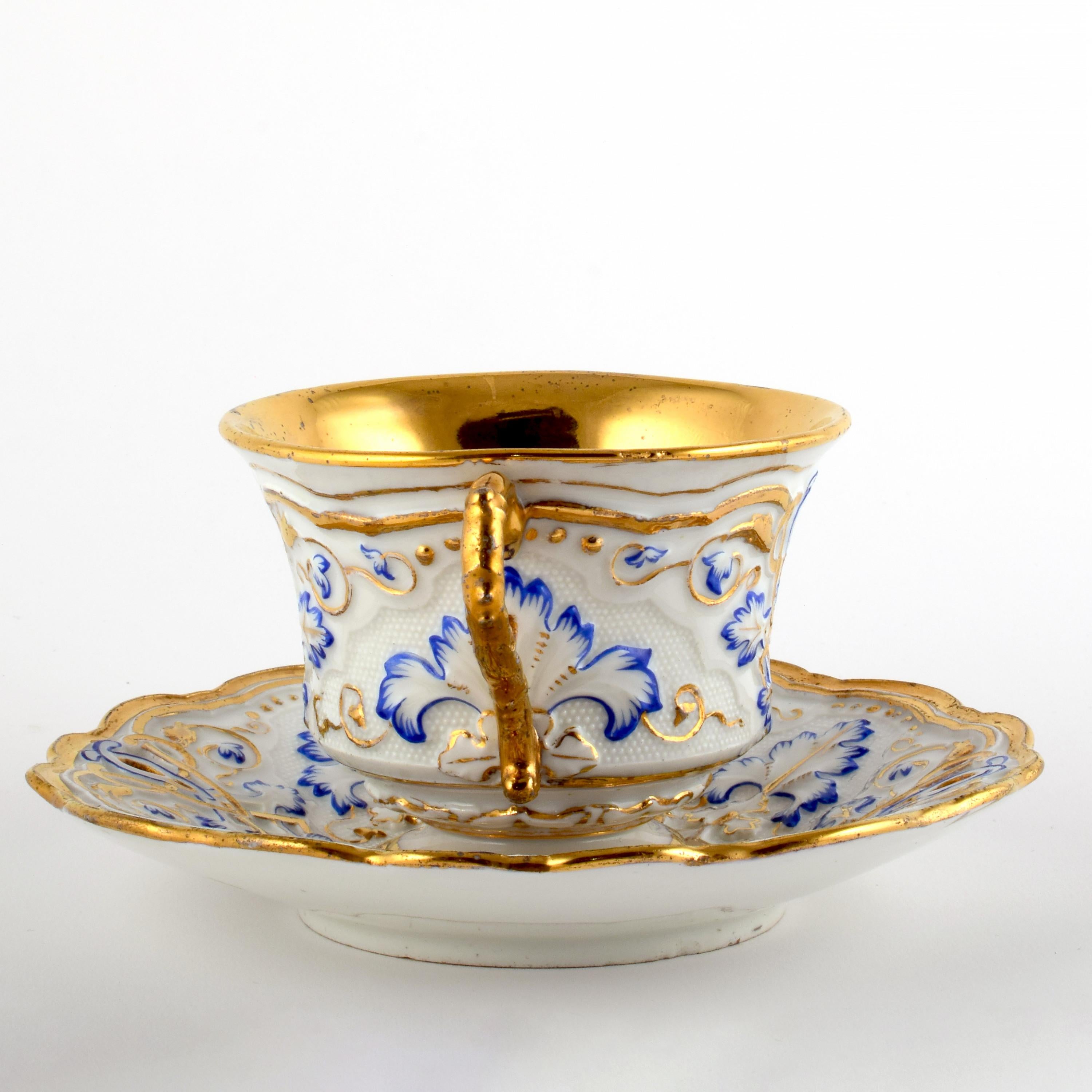 German Meissen Porcelain Cup and Saucer