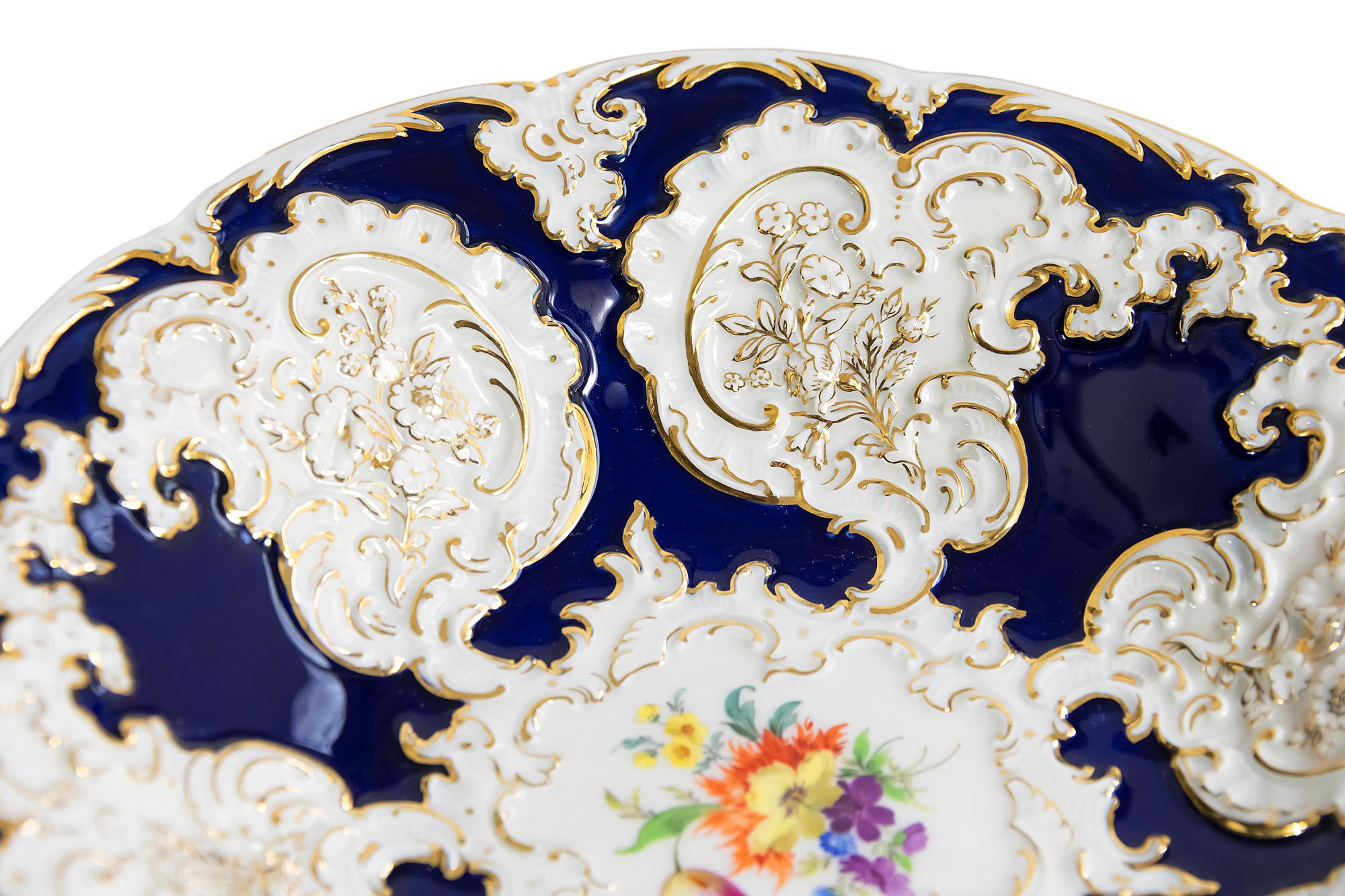 German Meissen Porcelain Deep Cabinet Plate/Bowl