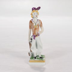 Meissen Porcelain Female Golfer Figurine by Peter Strang