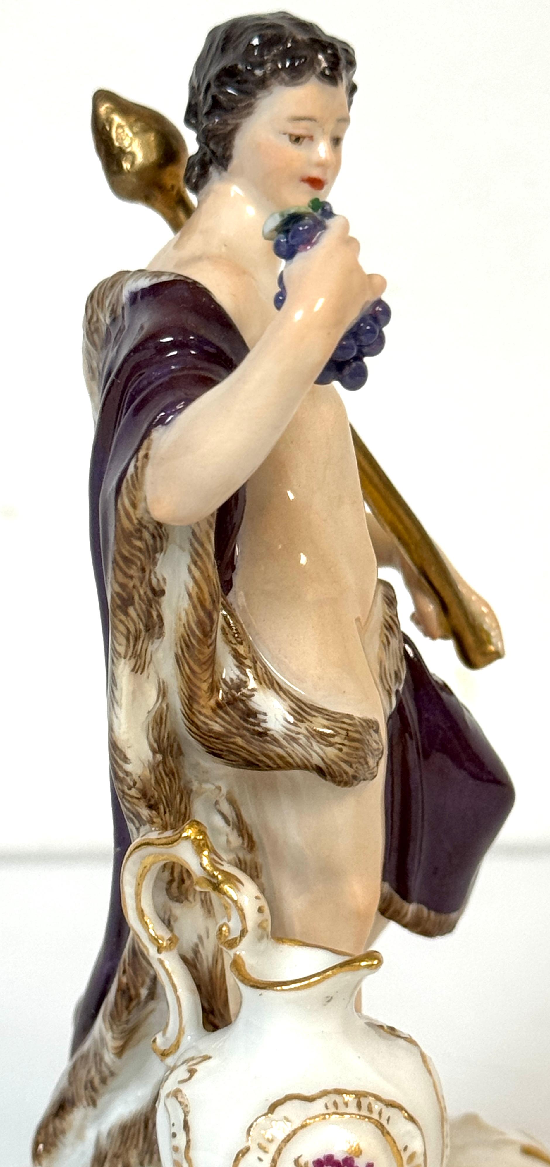 Meissen Porcelain Figure Bacchus with Grapes, Wine Jug, Late 19th/ Early 20th C For Sale 2