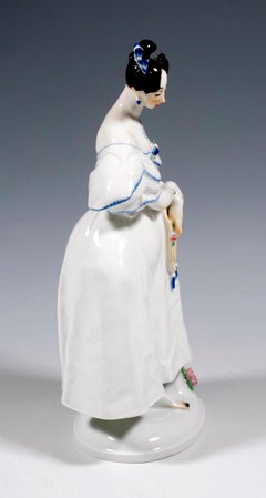 Meissen Porcelain Figure 'Biedermeier Lady' by Paul Scheurich, 1924-1934
