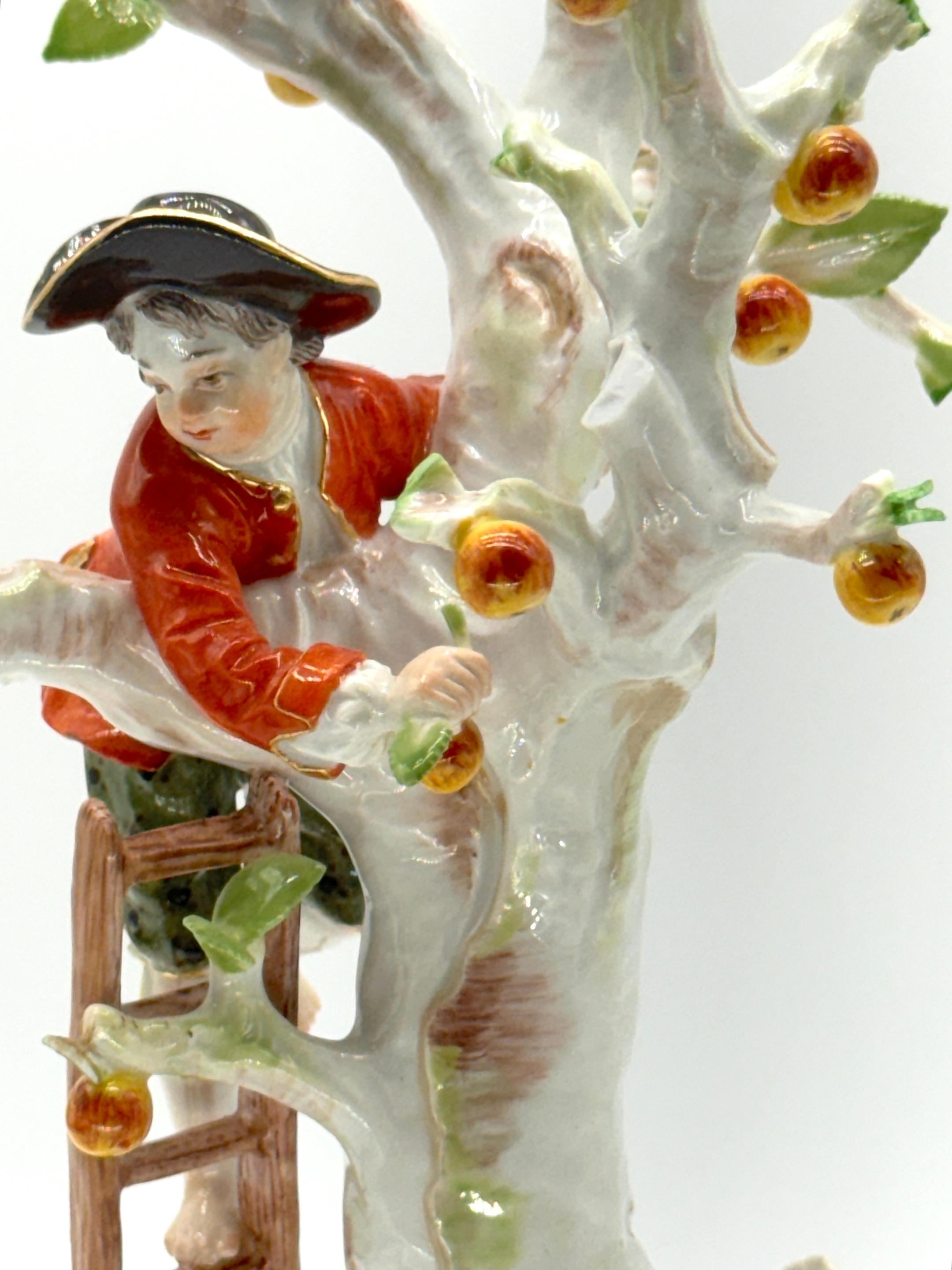 Meissen Porcelain Figure Group of Apple Pickers 5