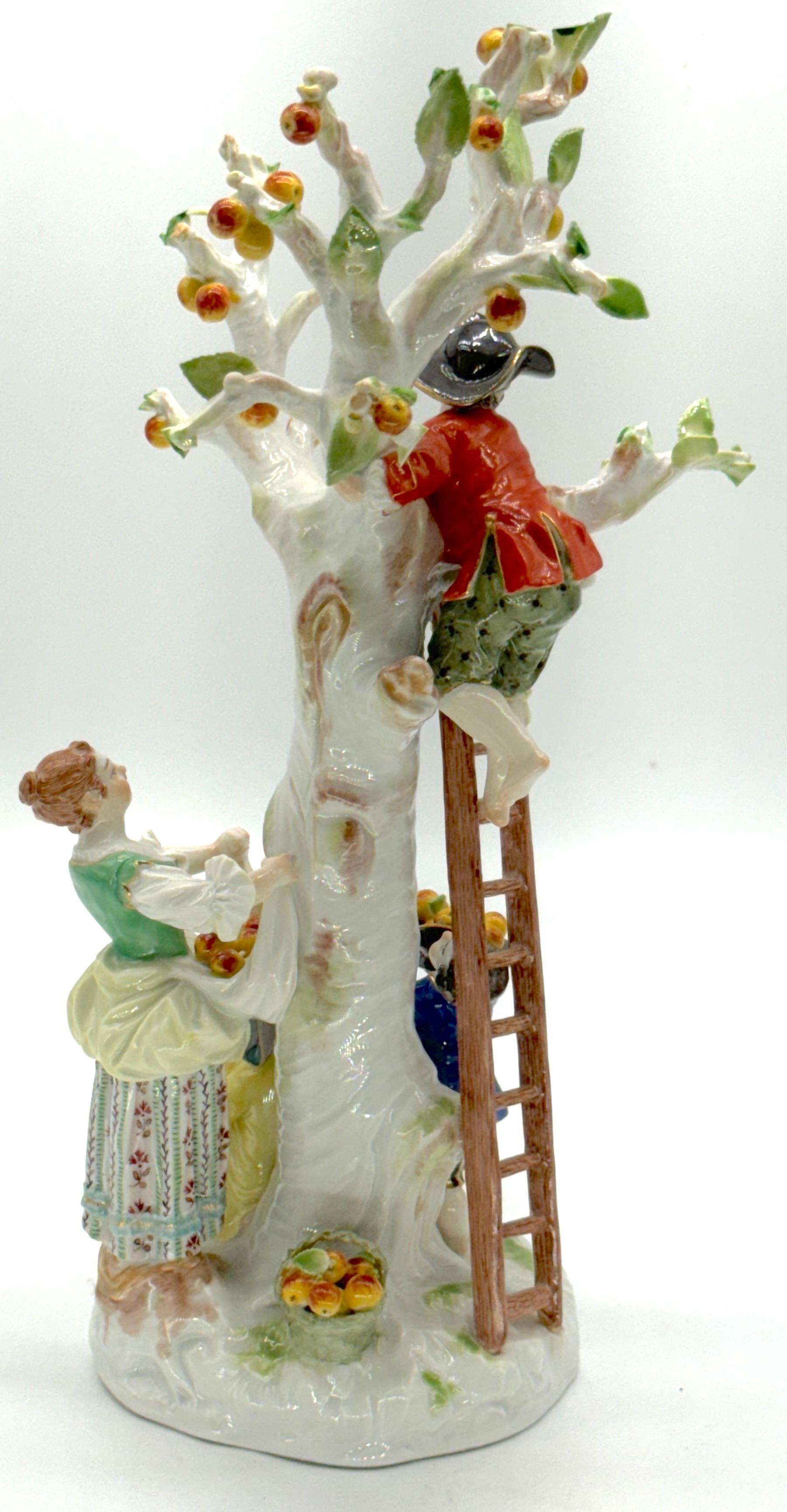 Meissen Porcelain Figure Group of Apple Pickers 6