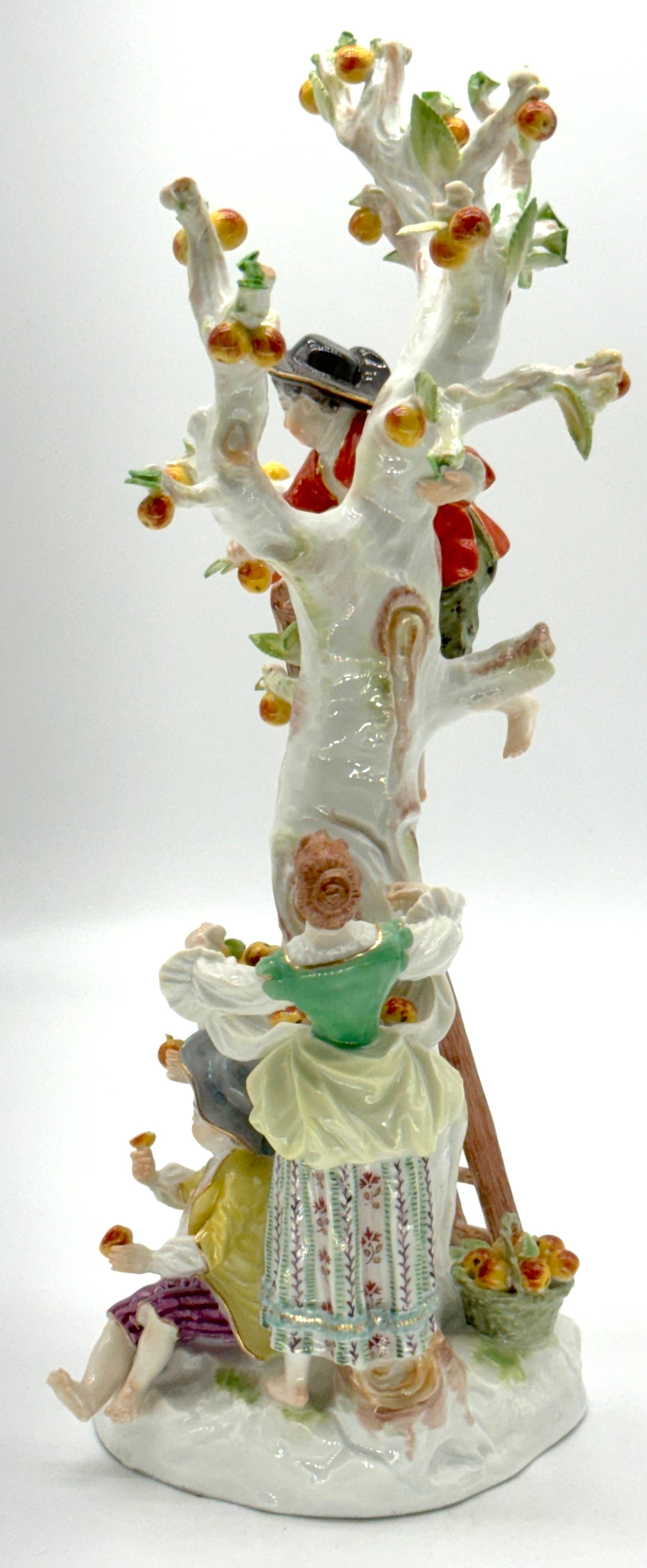 Meissen Porcelain Figure Group of Apple Pickers 7