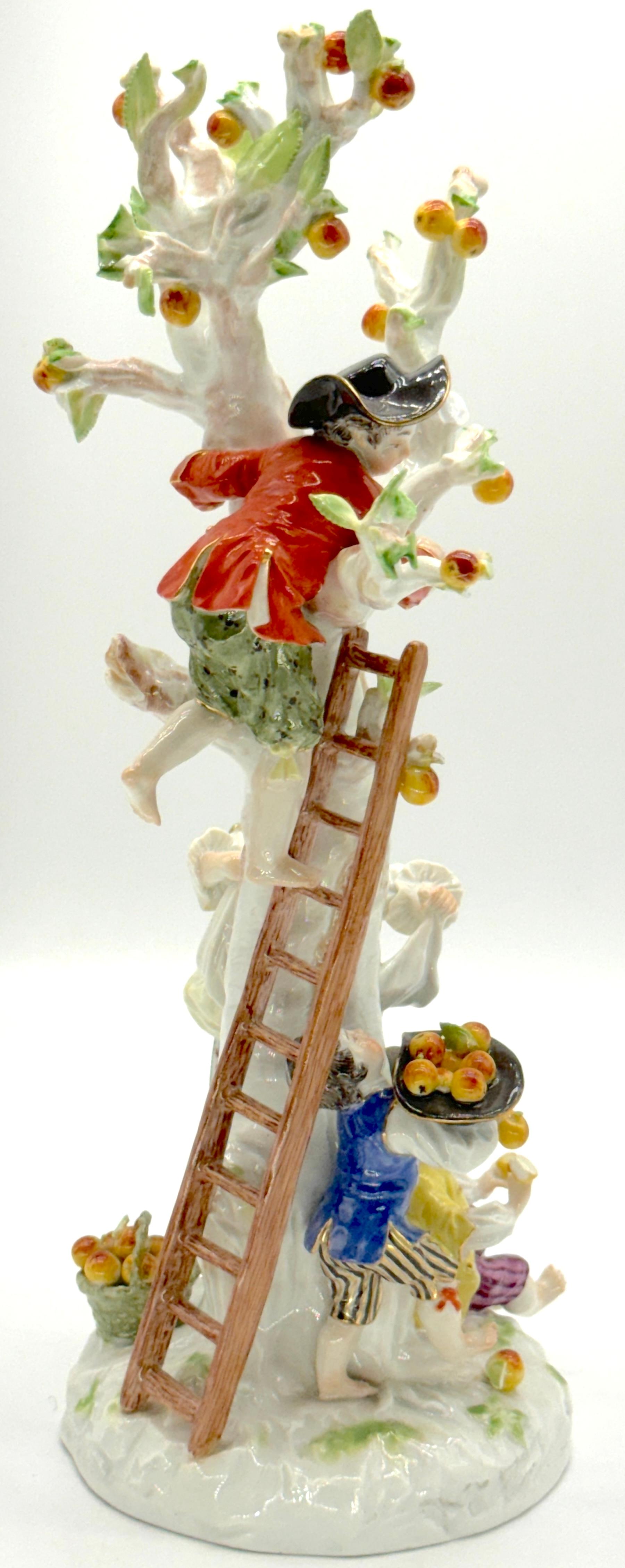 Meissen Porcelain Figure Group of Apple Pickers 8