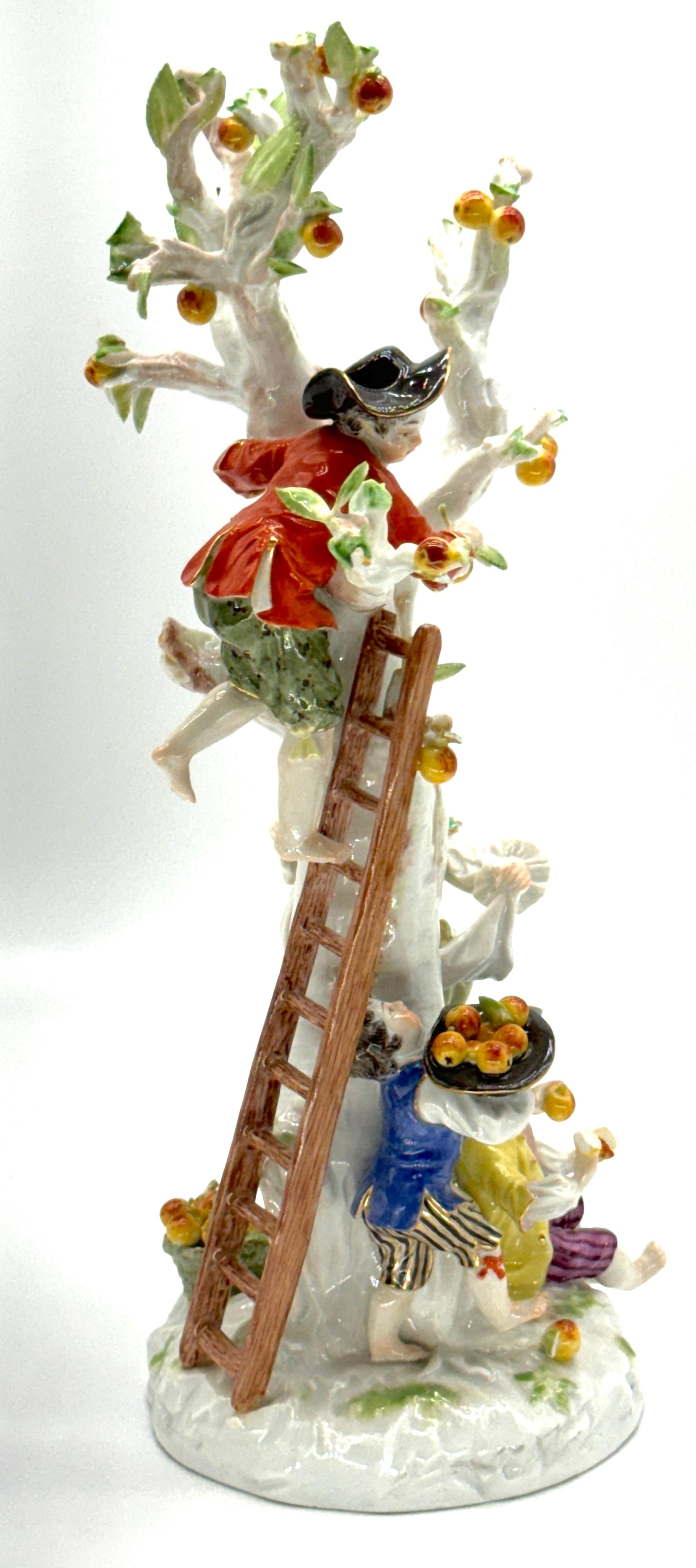 Meissen Porcelain Figure Group of Apple Pickers 1