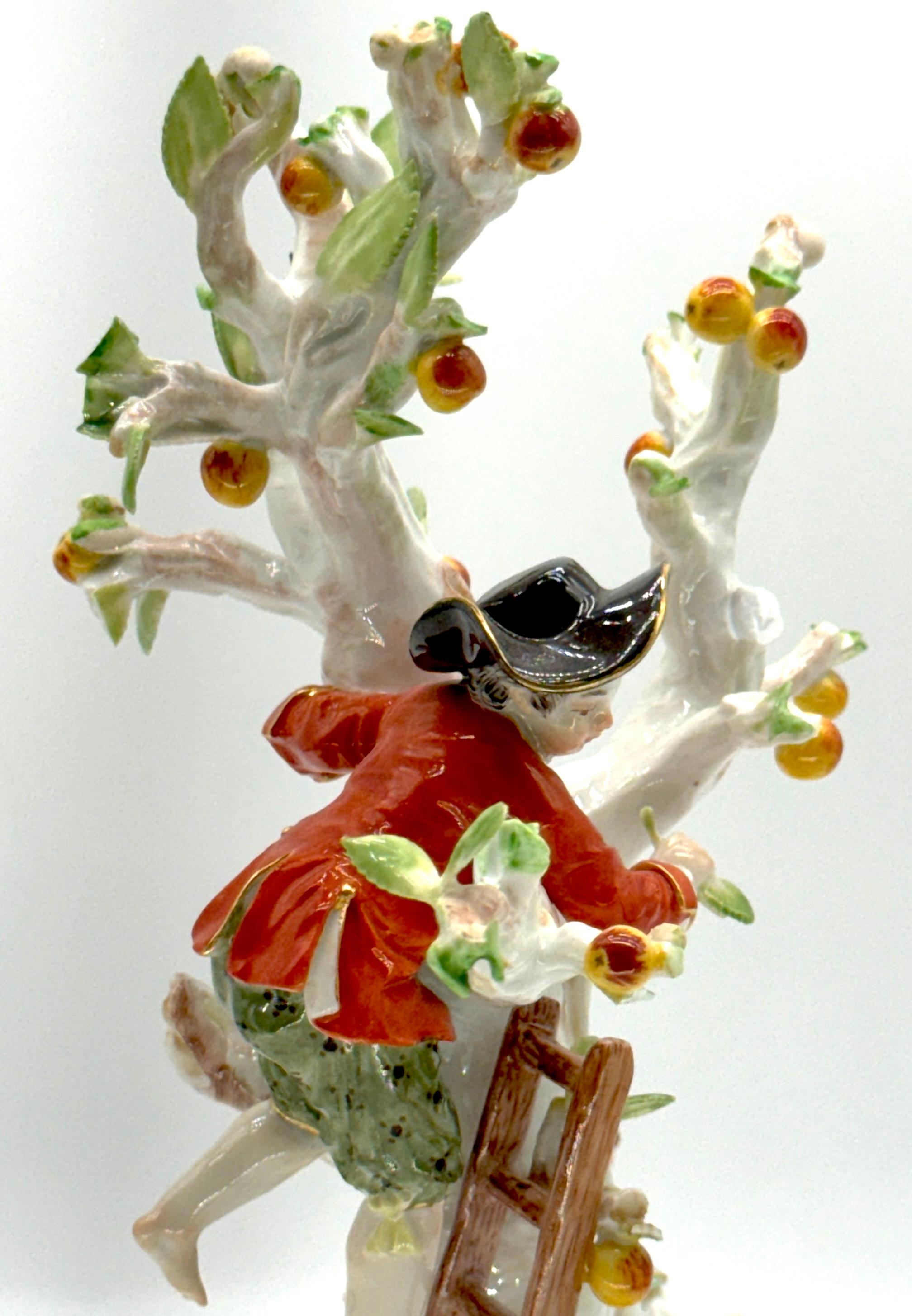 Meissen Porcelain Figure Group of Apple Pickers 2