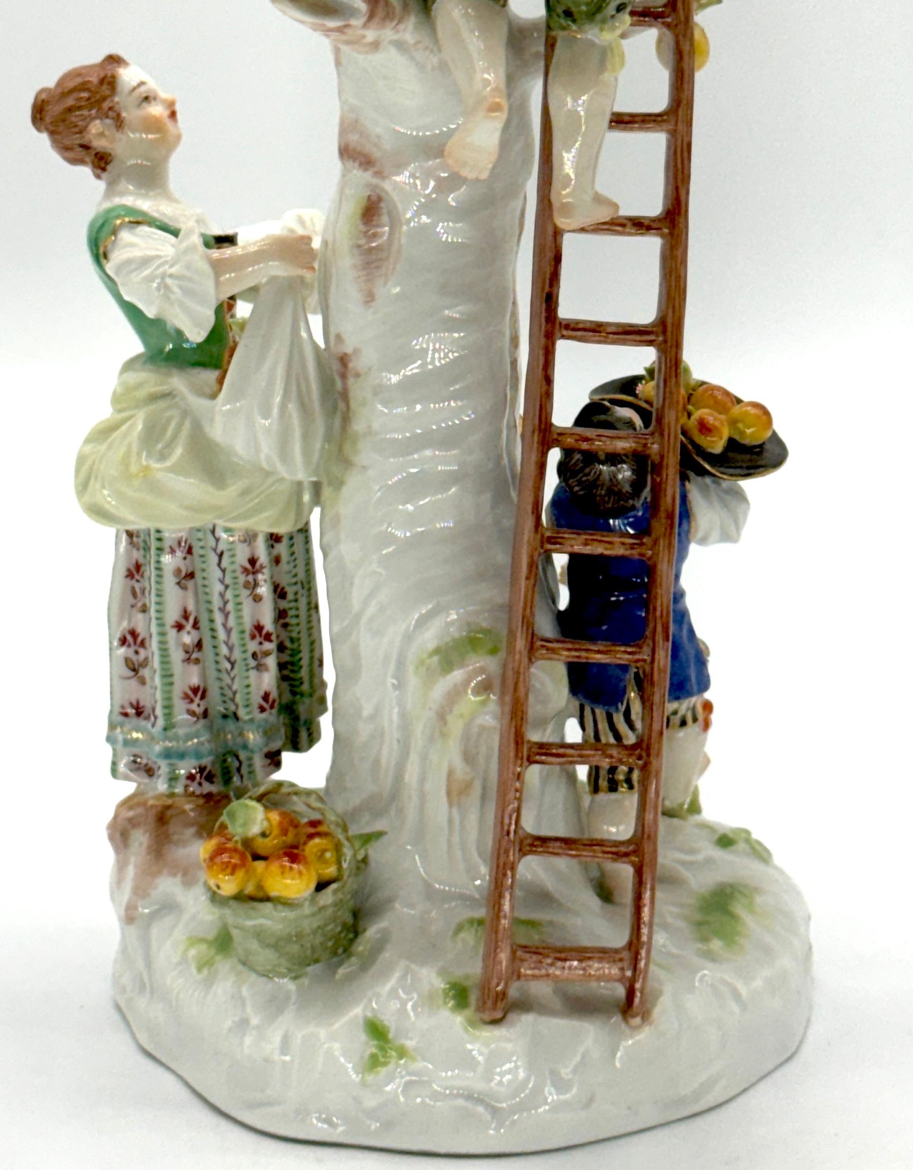 Meissen Porcelain Figure Group of Apple Pickers 3