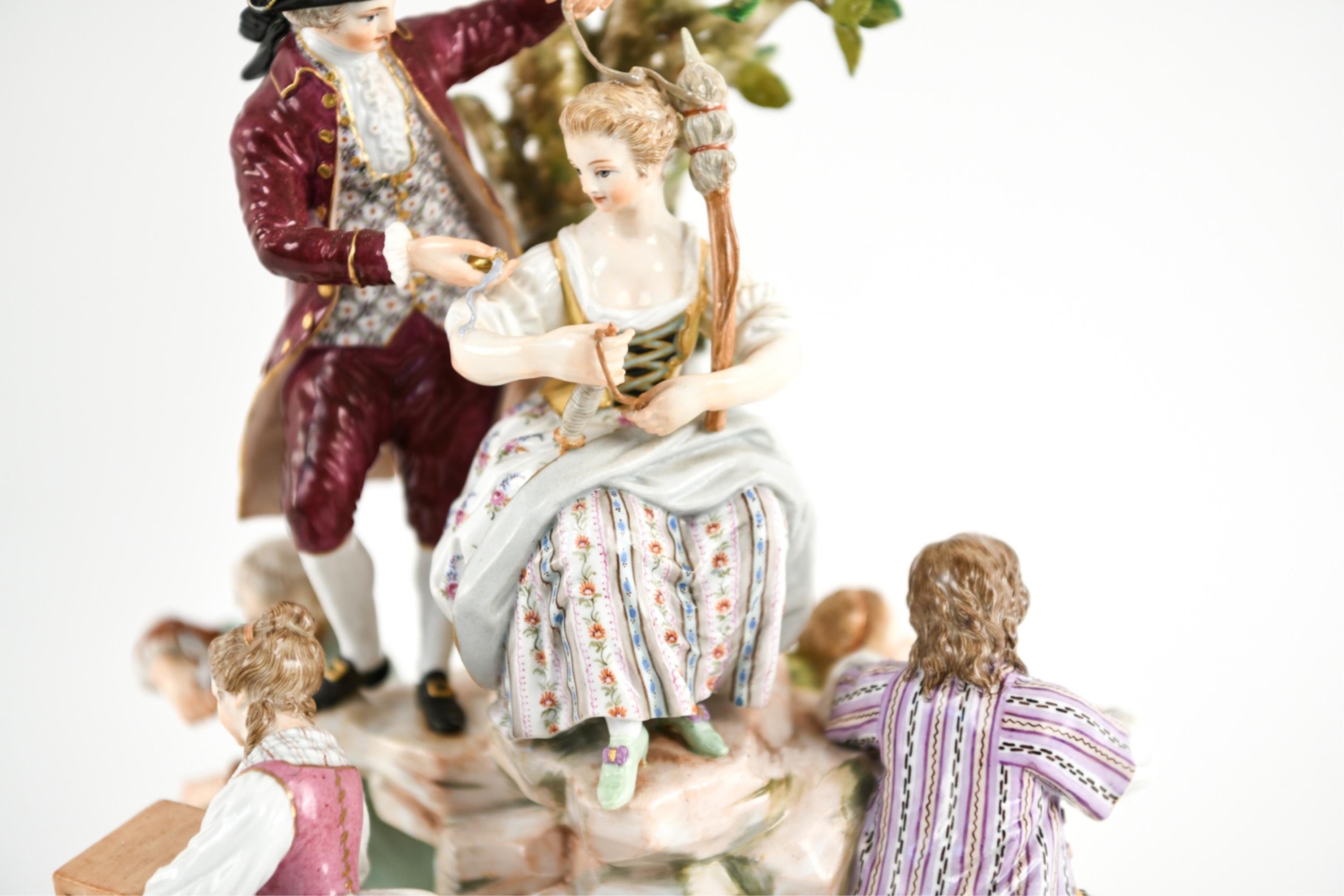 Meissen Porcelain Figure Grouping In Good Condition In Norwalk, CT