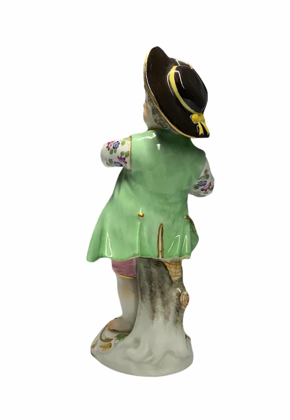 Rococo Meissen Porcelain Figure of a Boy