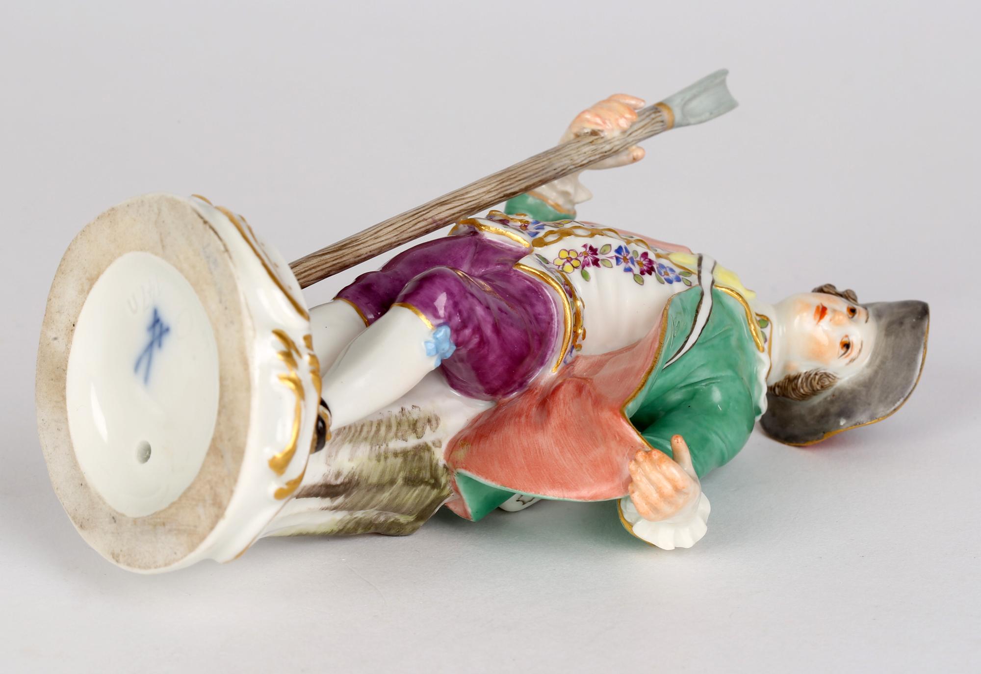 Meissen Porcelain Figure of a Boy with Wooden Staff 7