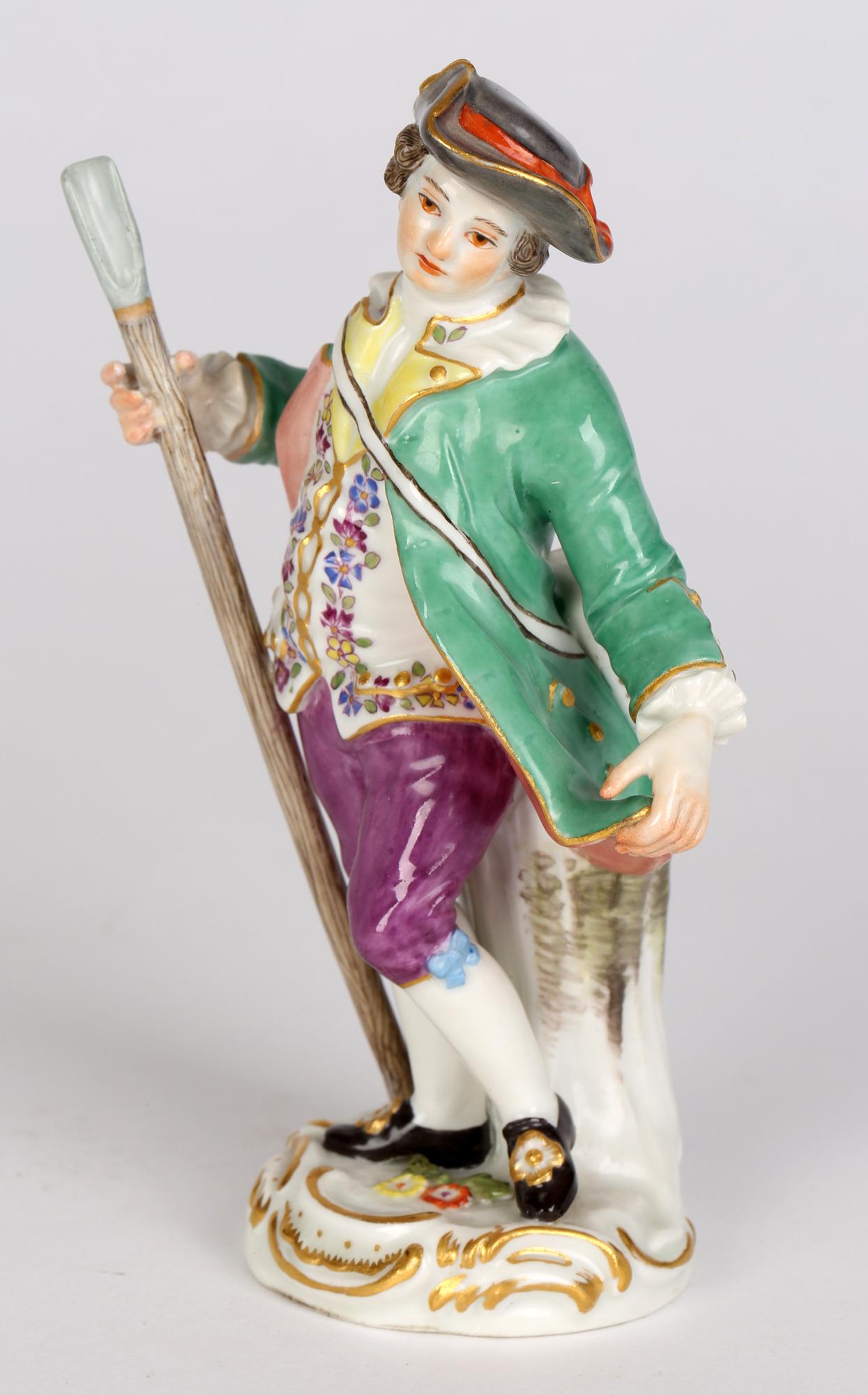 Meissen Porcelain Figure of a Boy with Wooden Staff 10