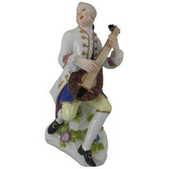 Meissen Porcelain Figure of a Lute Player, Paul Reinicke, circa 1740