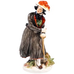 Meissen Porcelain Figure 
Peasant Woman From Baden
 by Hugo Spieler, Around 1900