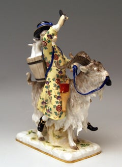Meissen Porcelain Figurine Tailor Riding on Goat by Kaendler Model 171